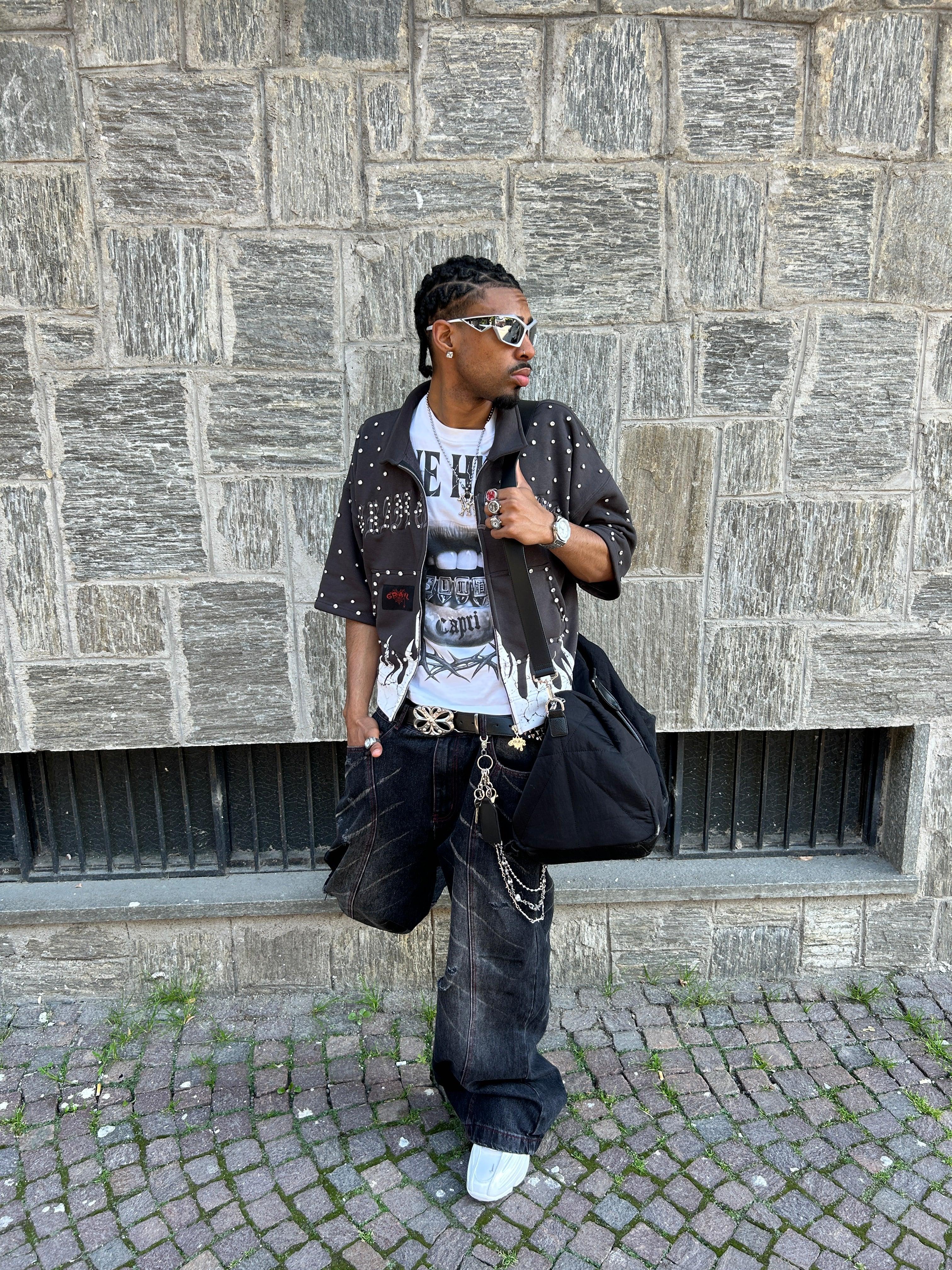 SHINE FLAME ZIP SHIRT ( GREY EDITION )
