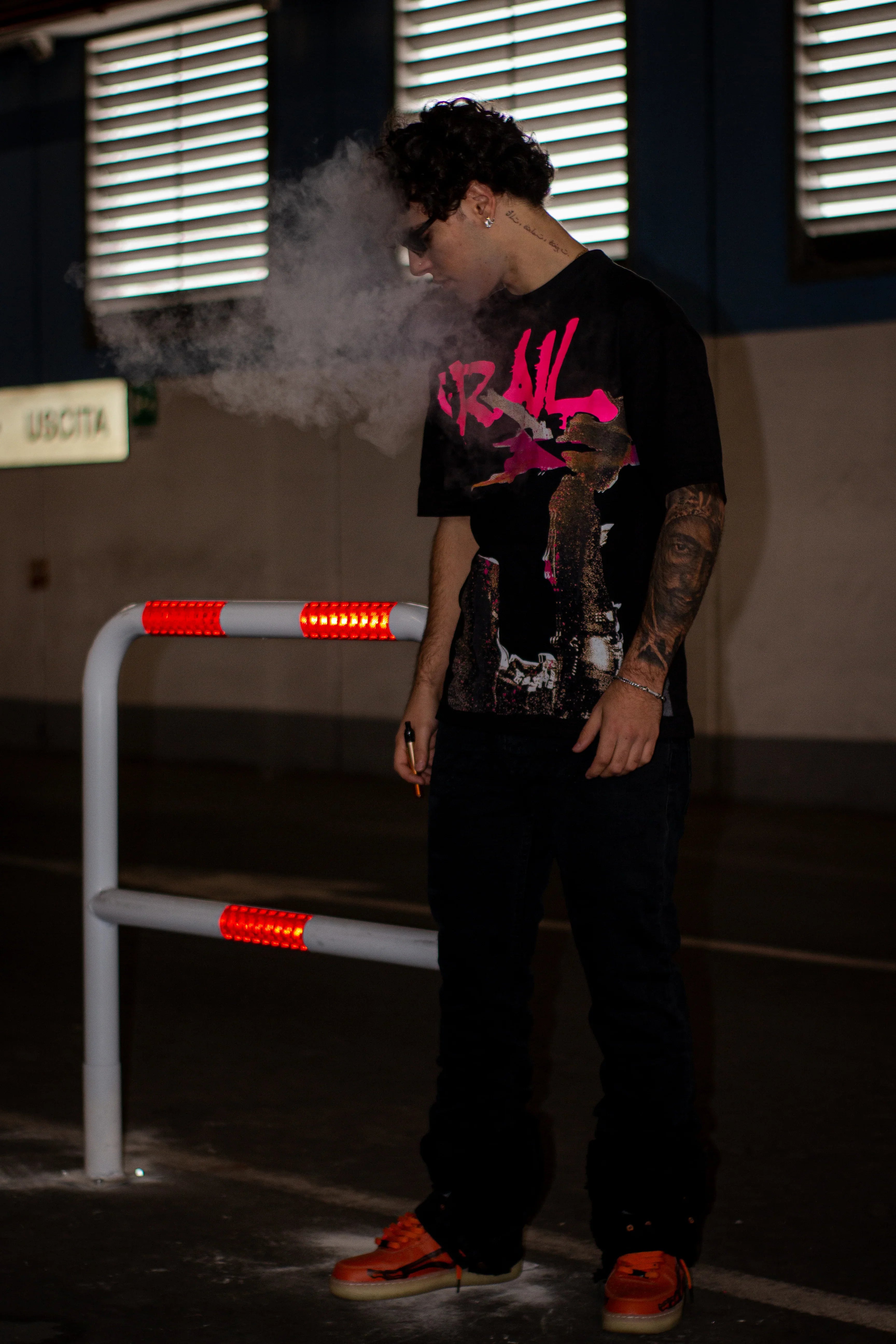 NEON THRILL BLACK TEE