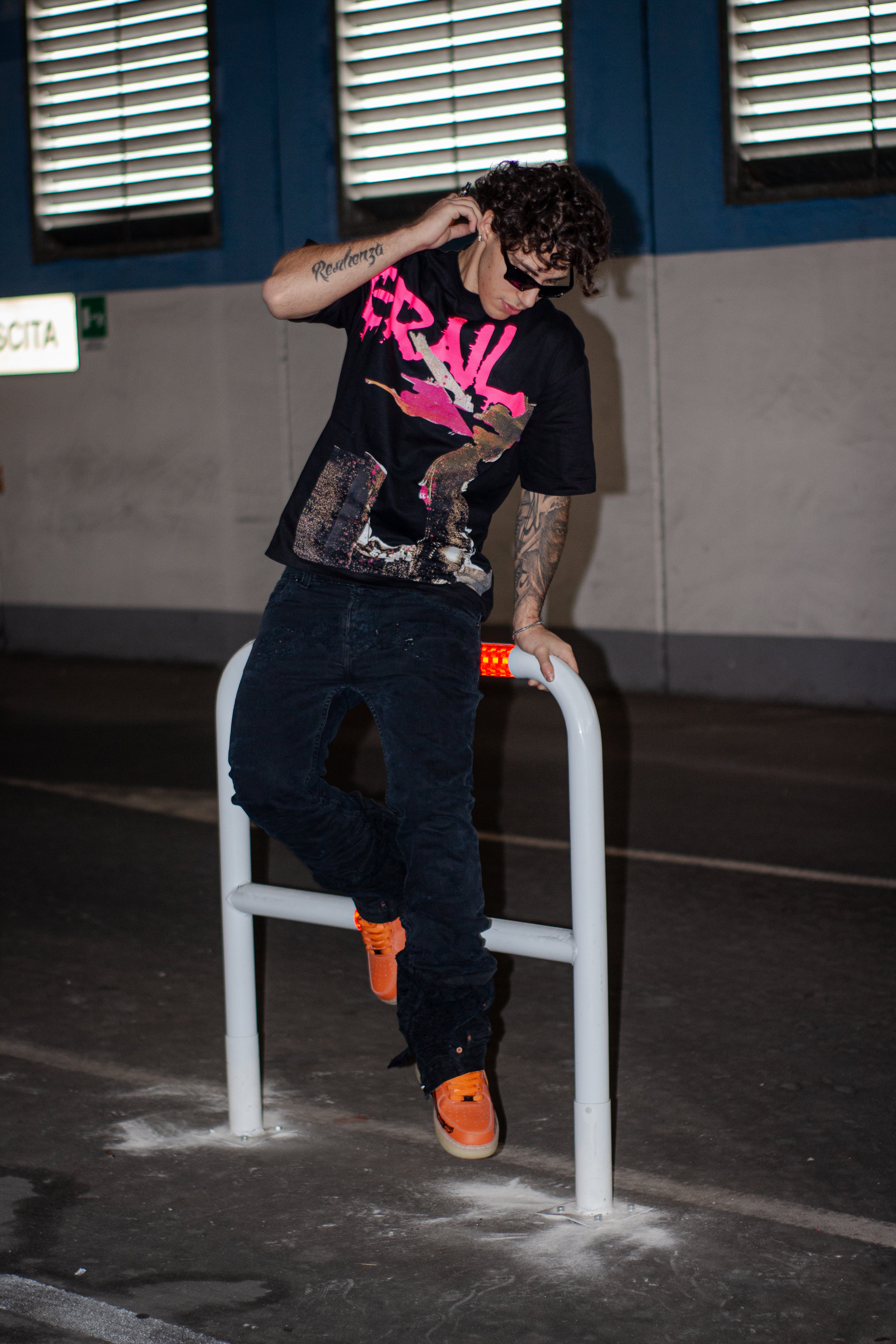 NEON THRILL BLACK TEE