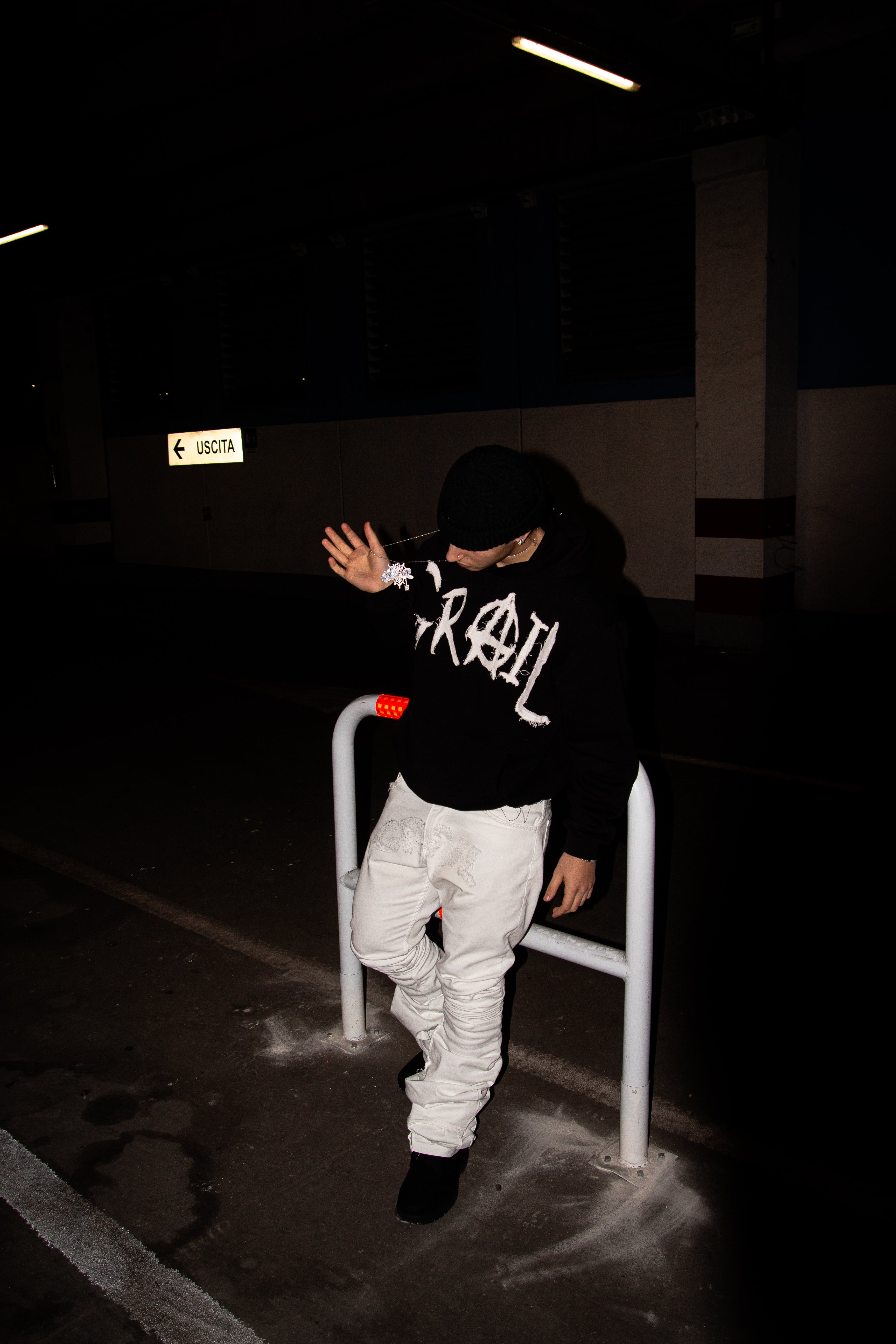 WHITE ULTRA STACKED REVERSE DENIM