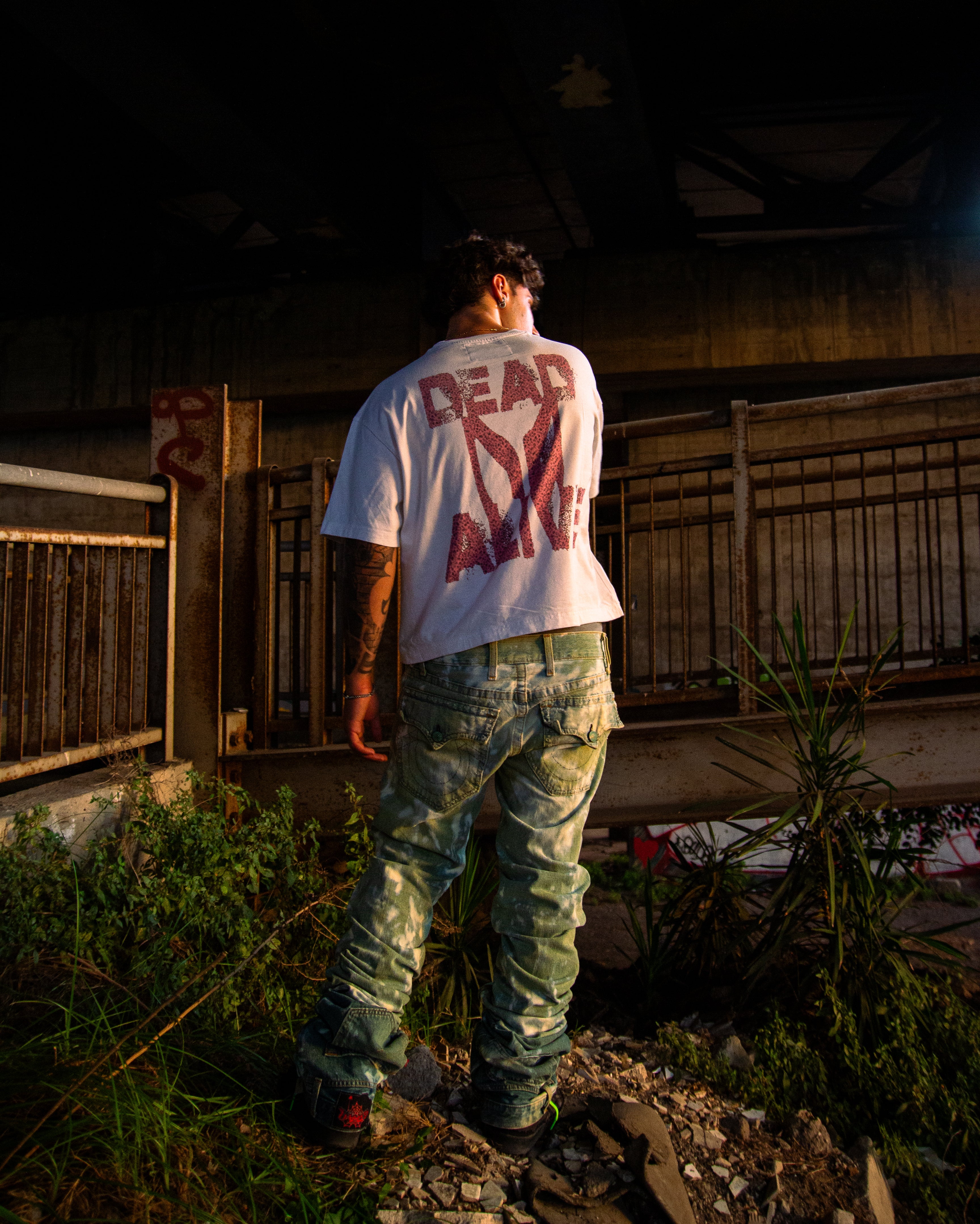 SLIME GREEN REVERSE DENIM