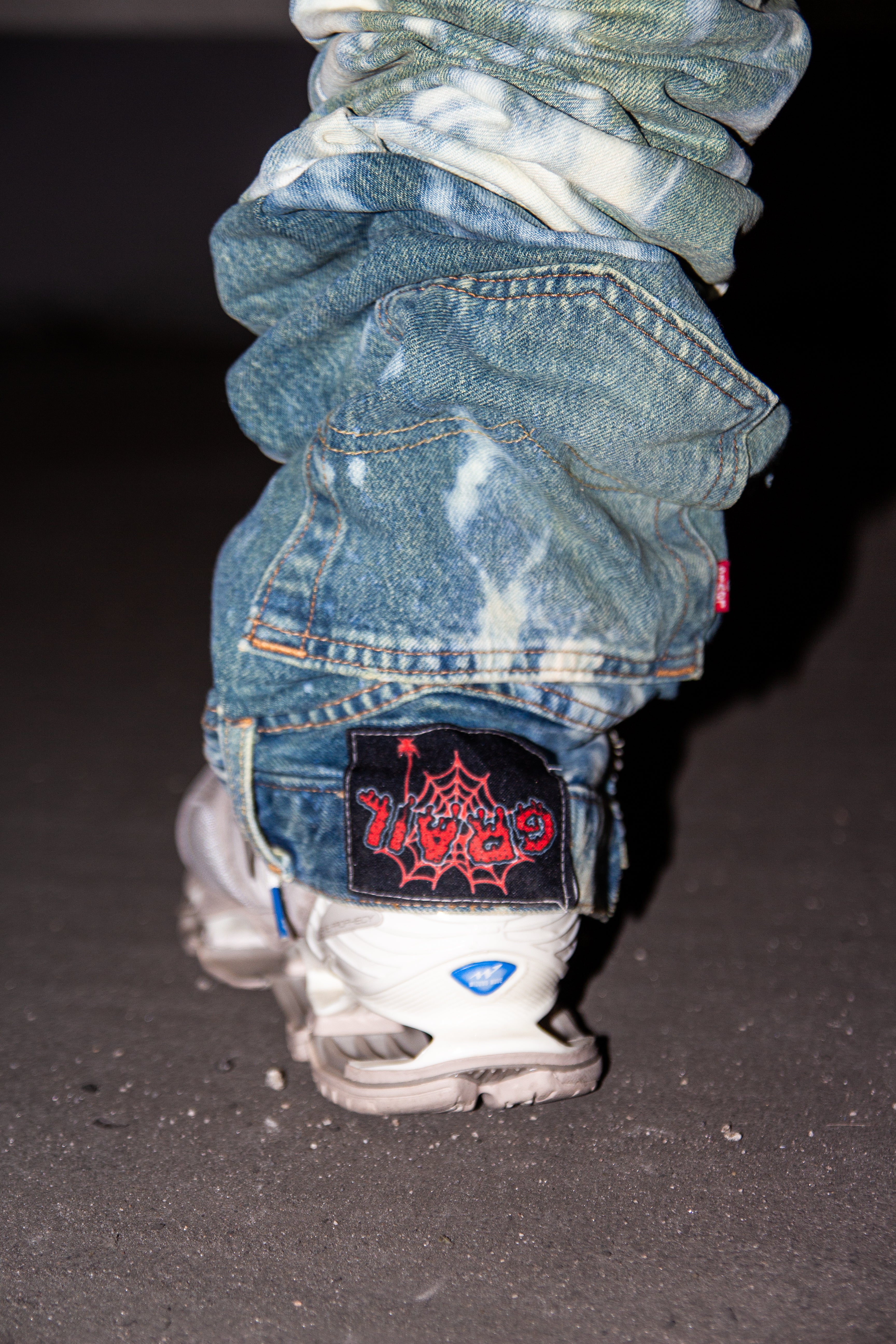 SLIME GREEN REVERSE DENIM