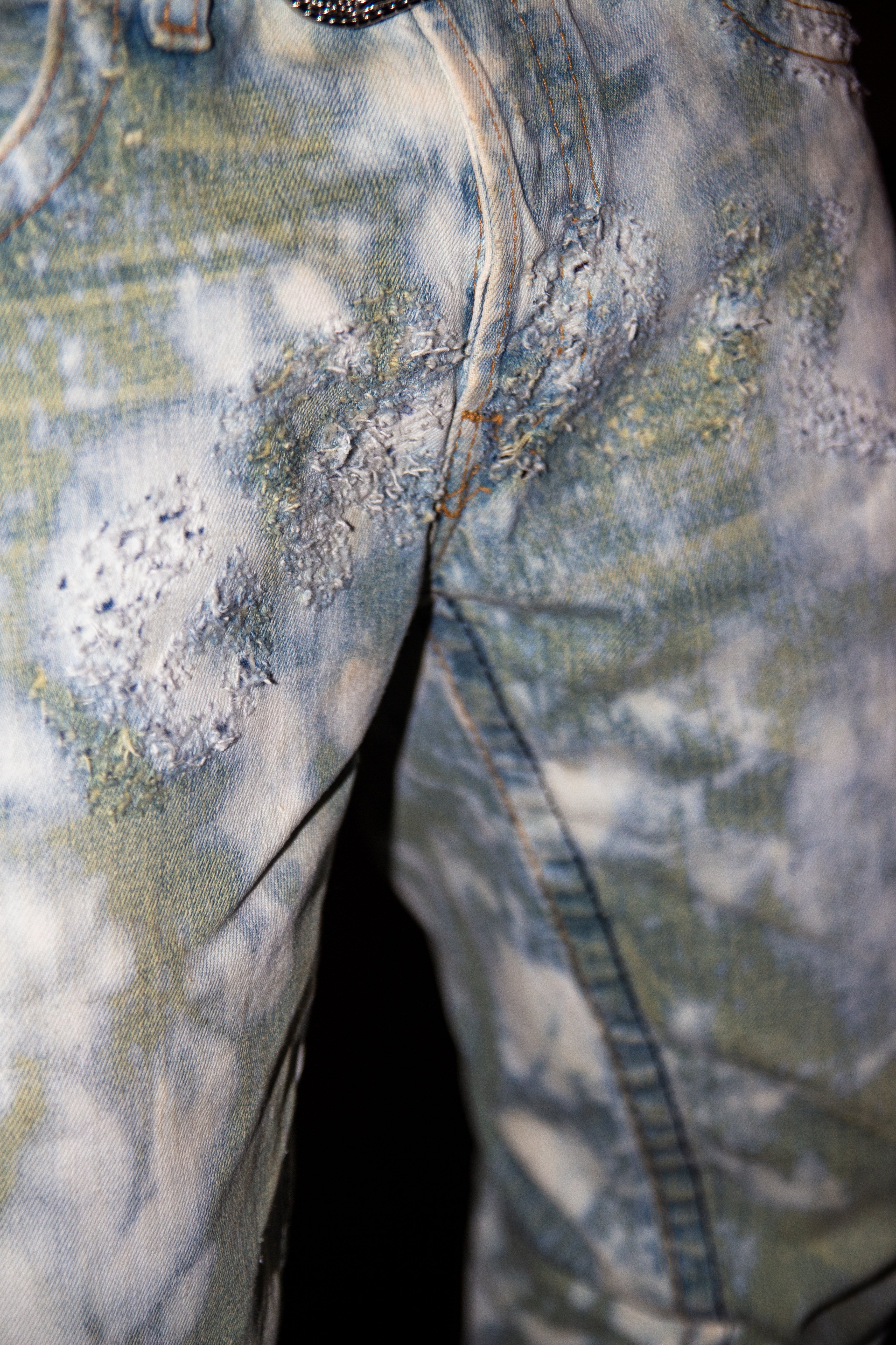 SLIME GREEN REVERSE DENIM