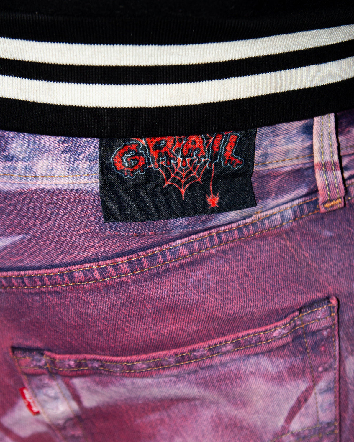 PURPLE WASHED REVERSE DENIM