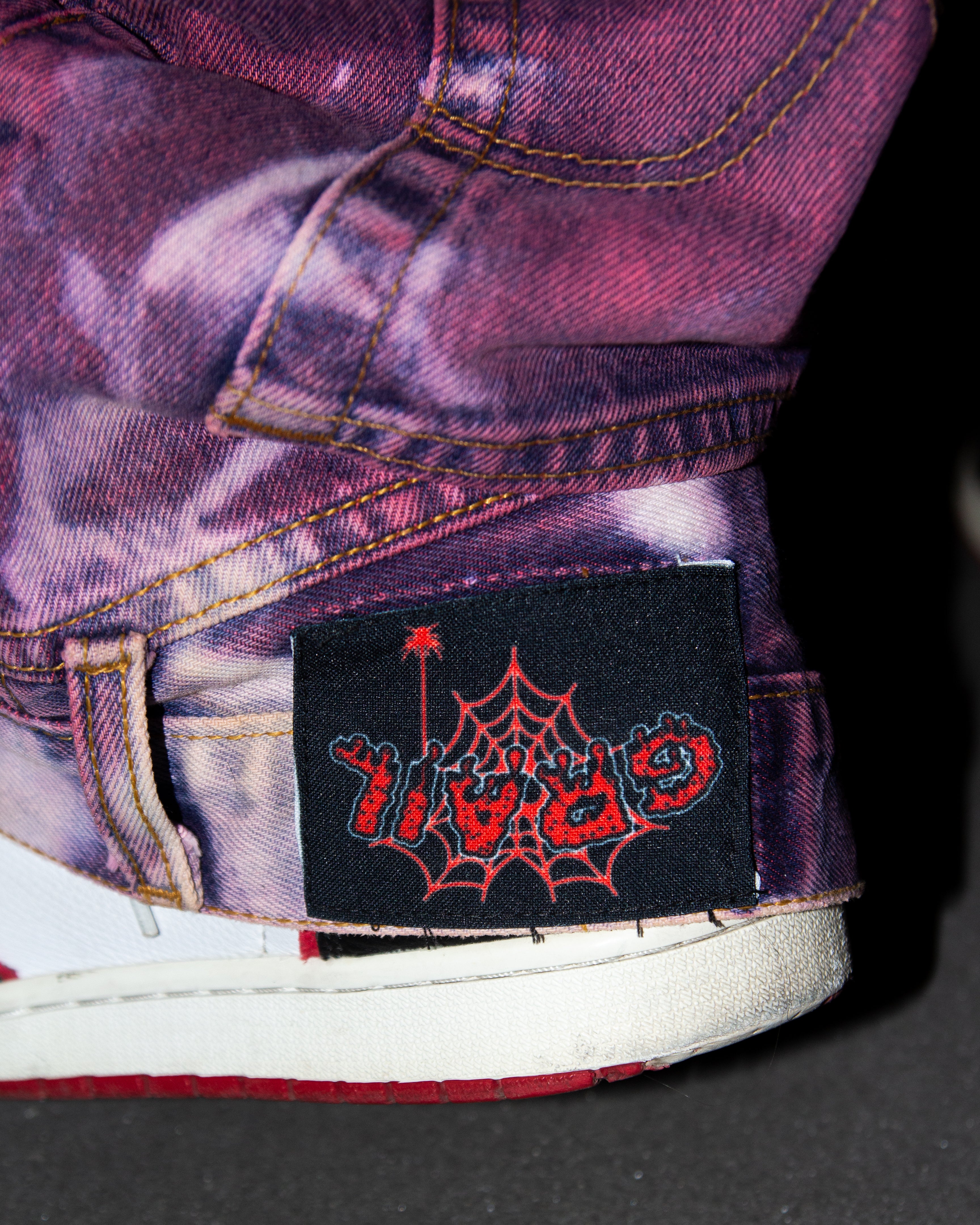 PURPLE WASHED REVERSE DENIM