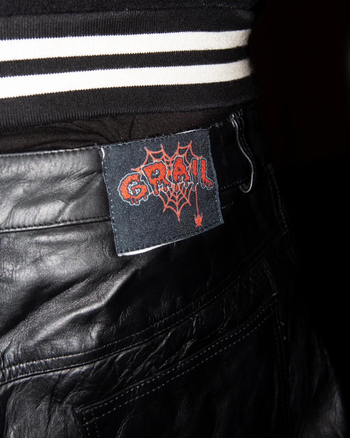 OBSIDIAN BLACK REVERSE LEATHER (ULTRA BAGGY EDITION)