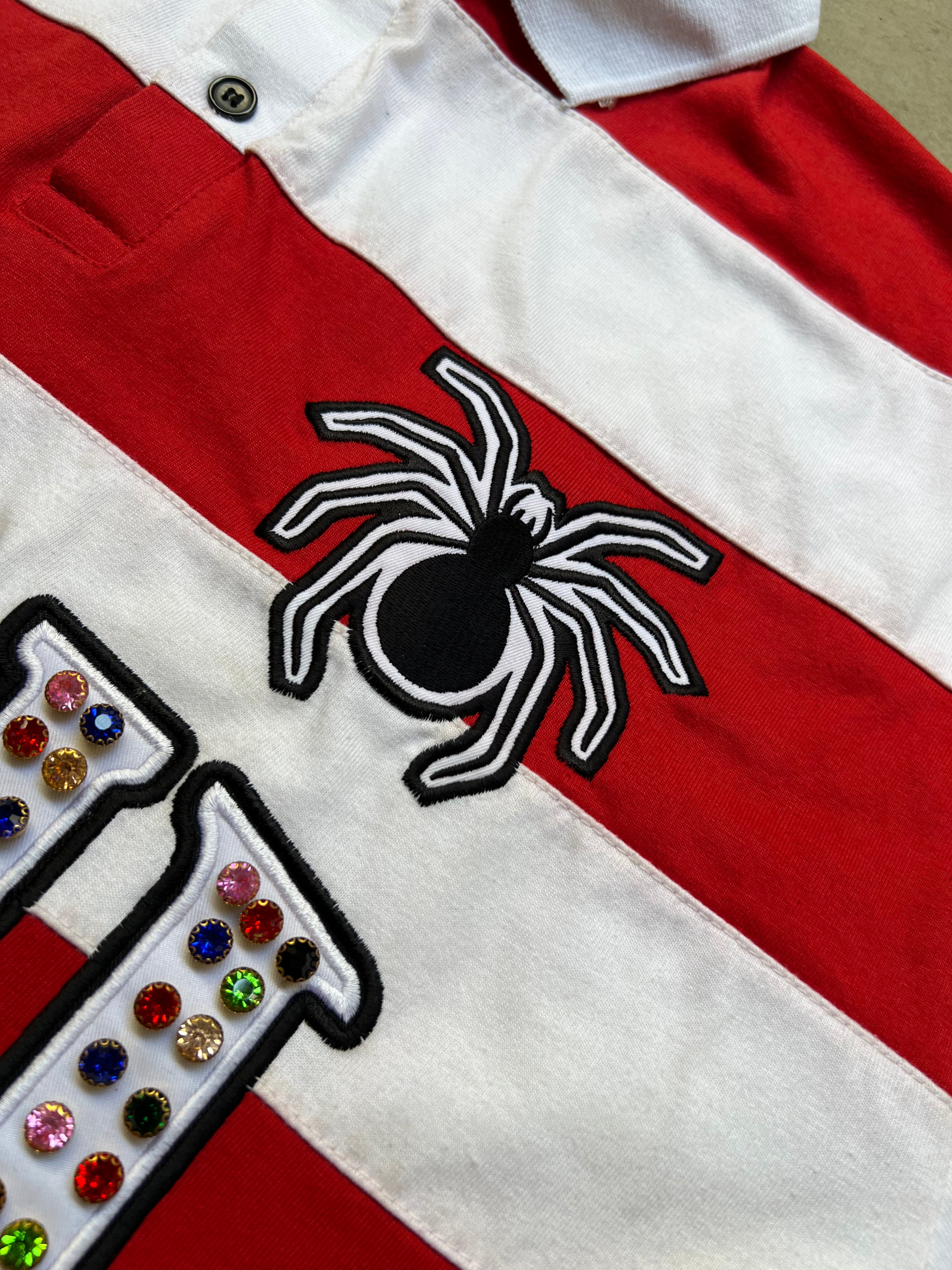 EMBROIDERY GEMS BOXY POLO ( RED EDITION )