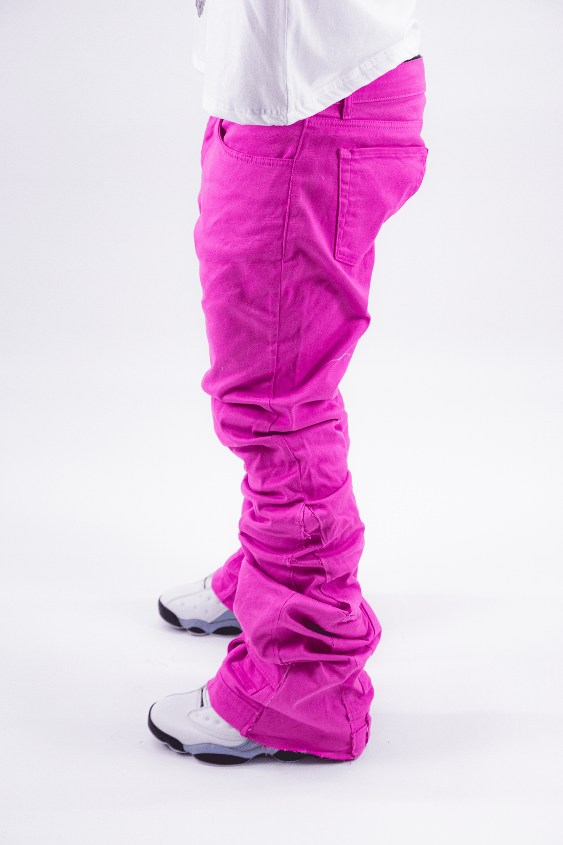 BRIGHT PINK REVERSE DENIM ( ULTRA FLARED EDITION )