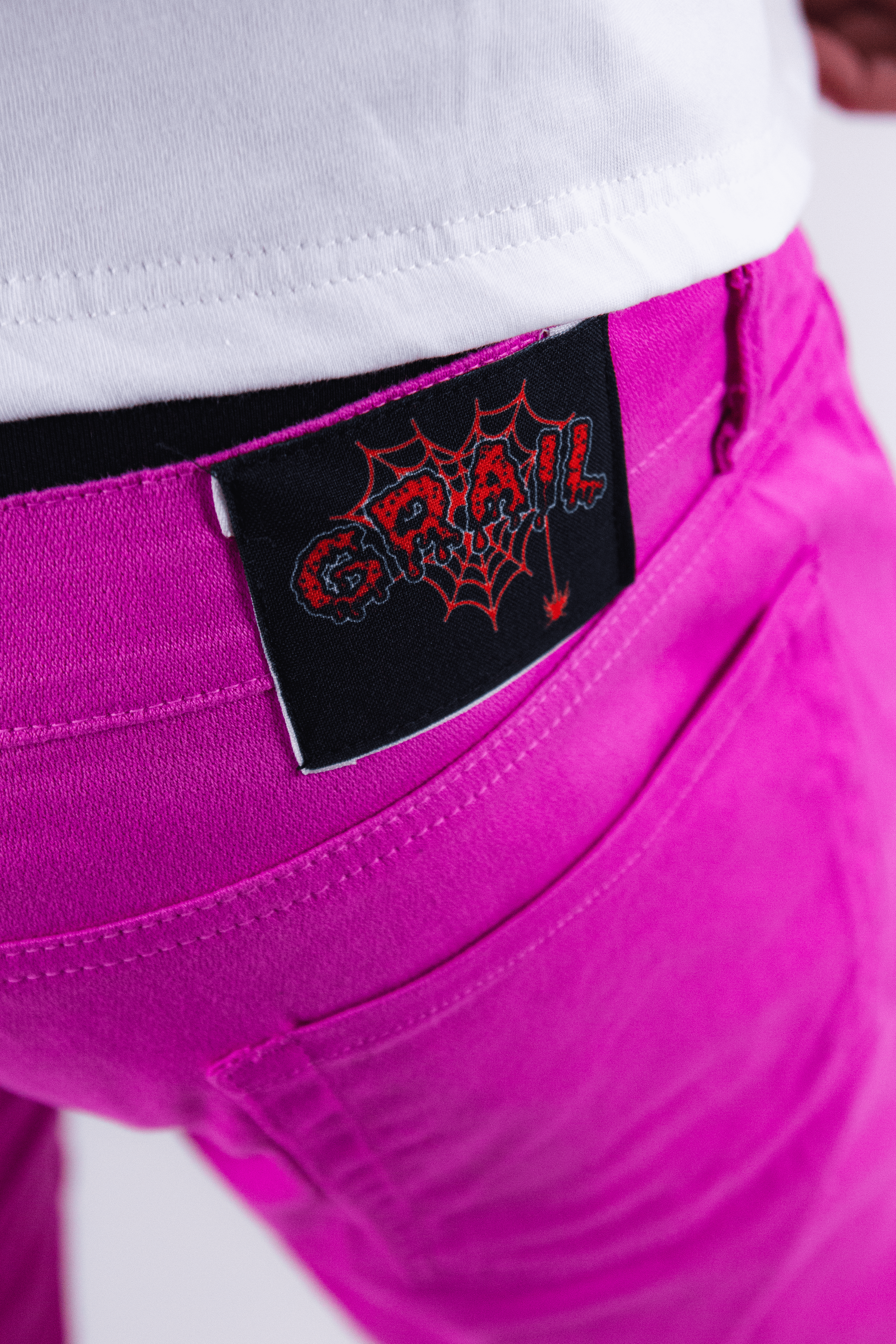 BRIGHT PINK REVERSE DENIM ( ULTRA FLARED EDITION )