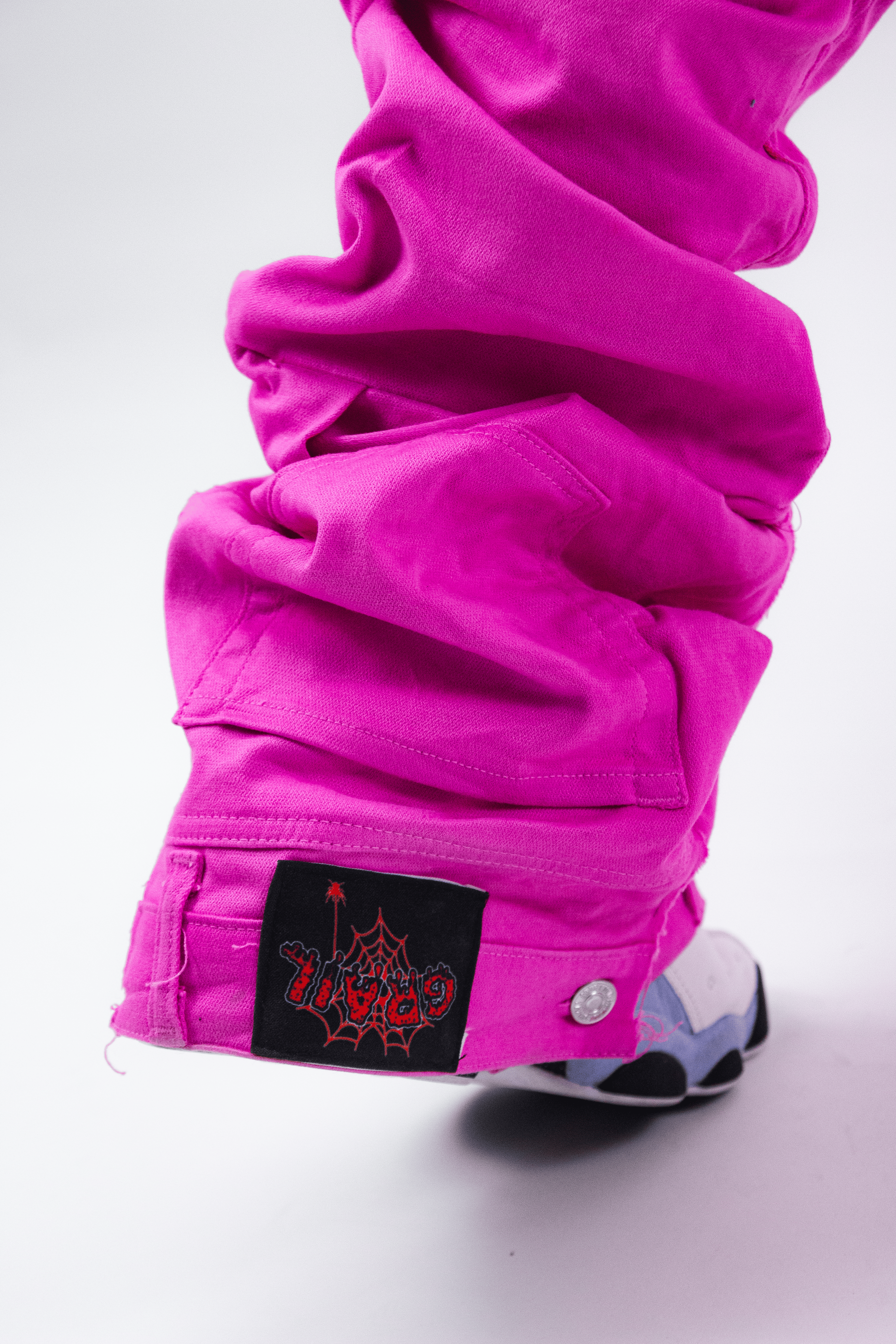 BRIGHT PINK REVERSE DENIM ( ULTRA FLARED EDITION )