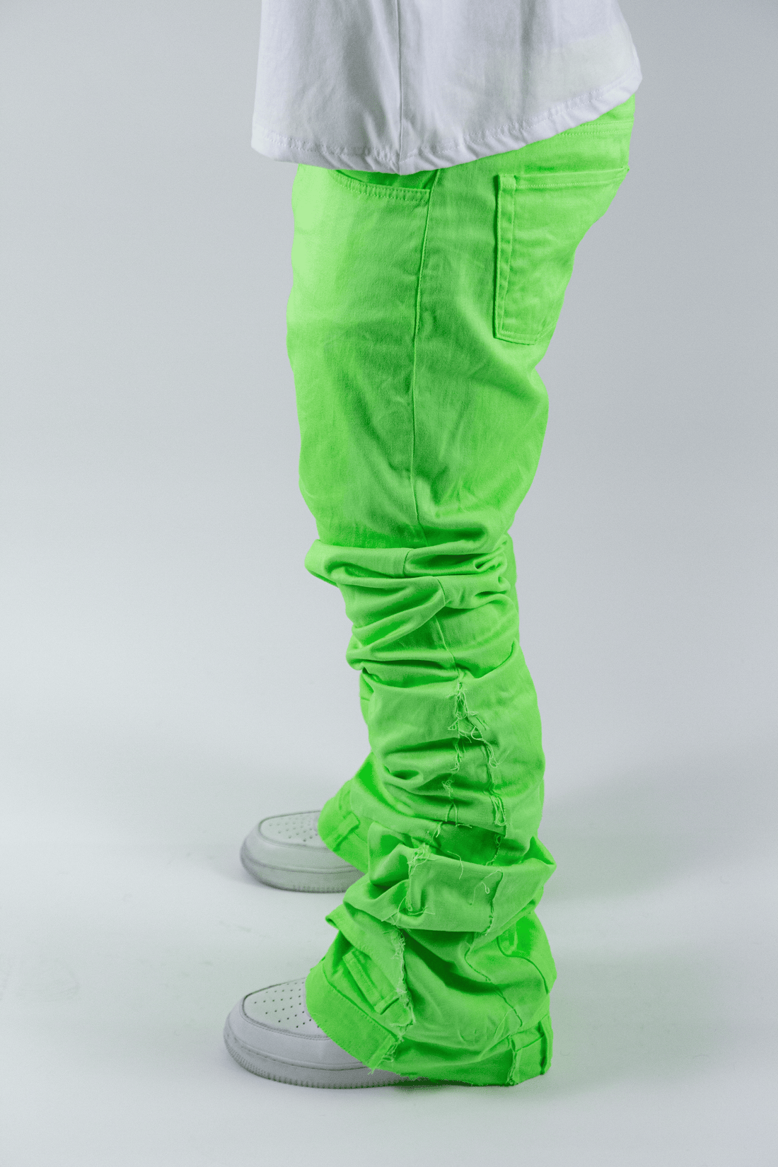 SLIMY GREEN REVERSE DENIM ( ULTRA FLARED EDITION )