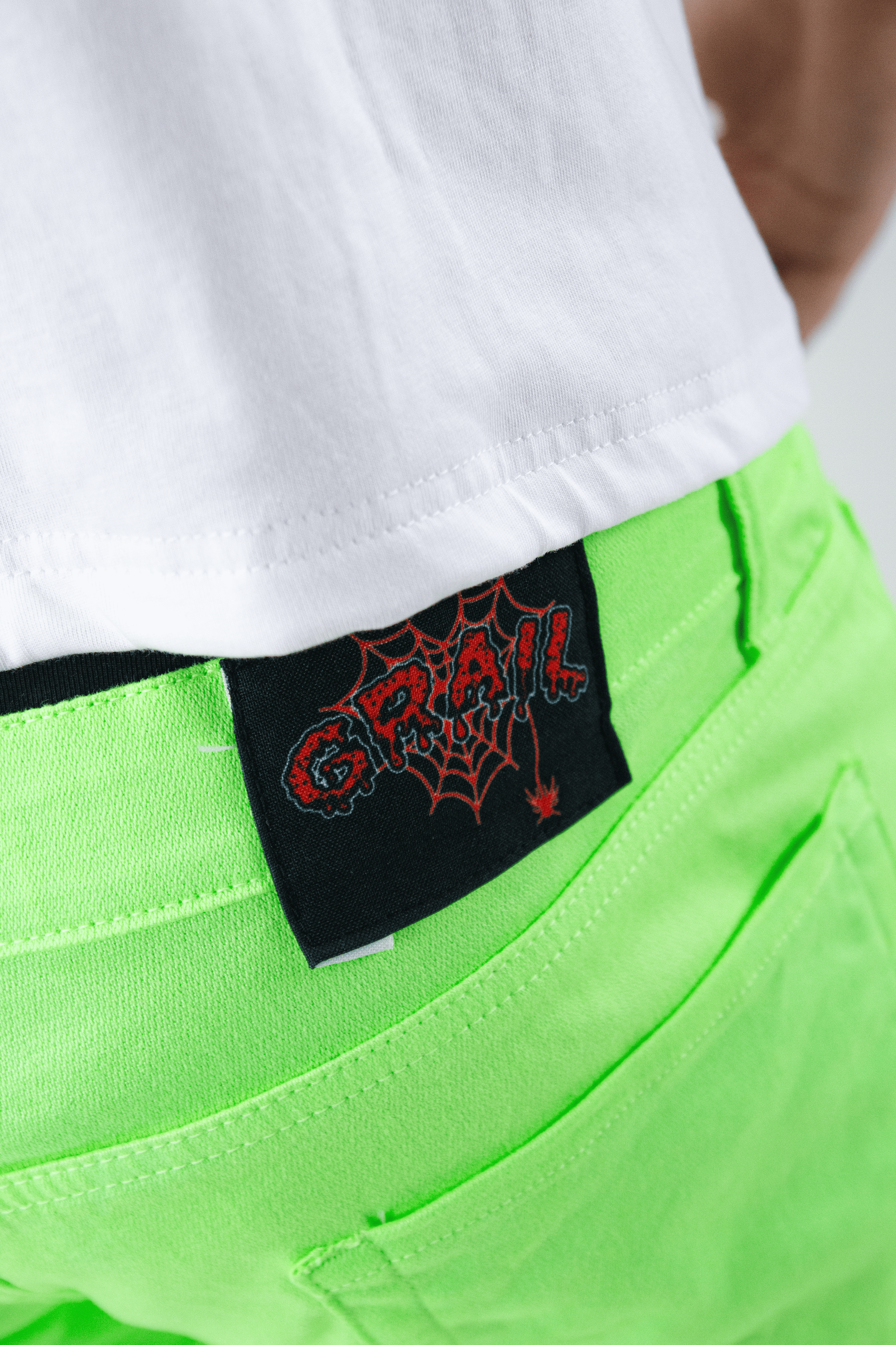 SLIMY GREEN REVERSE DENIM ( ULTRA FLARED EDITION )