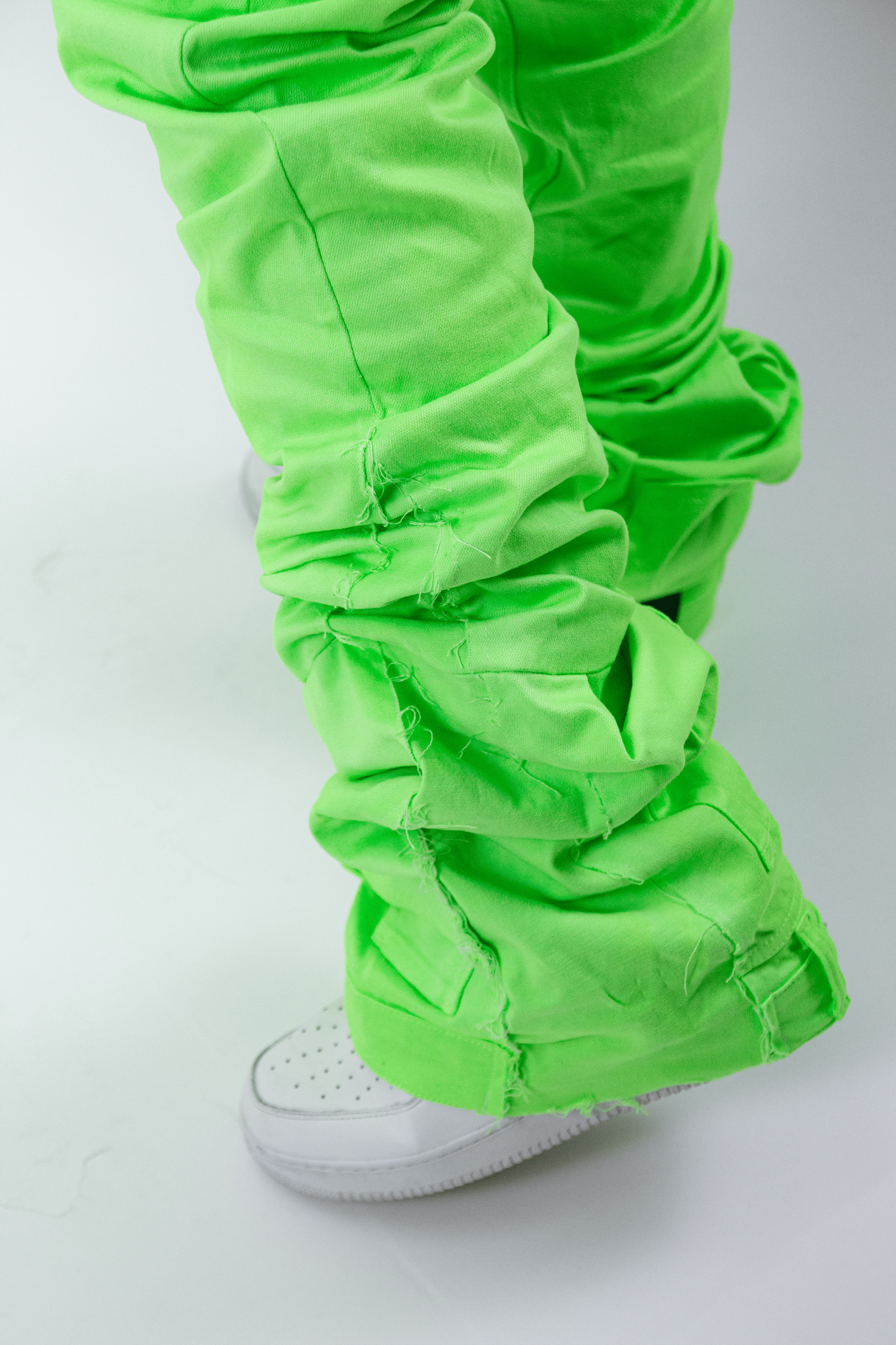 SLIMY GREEN REVERSE DENIM ( ULTRA FLARED EDITION )