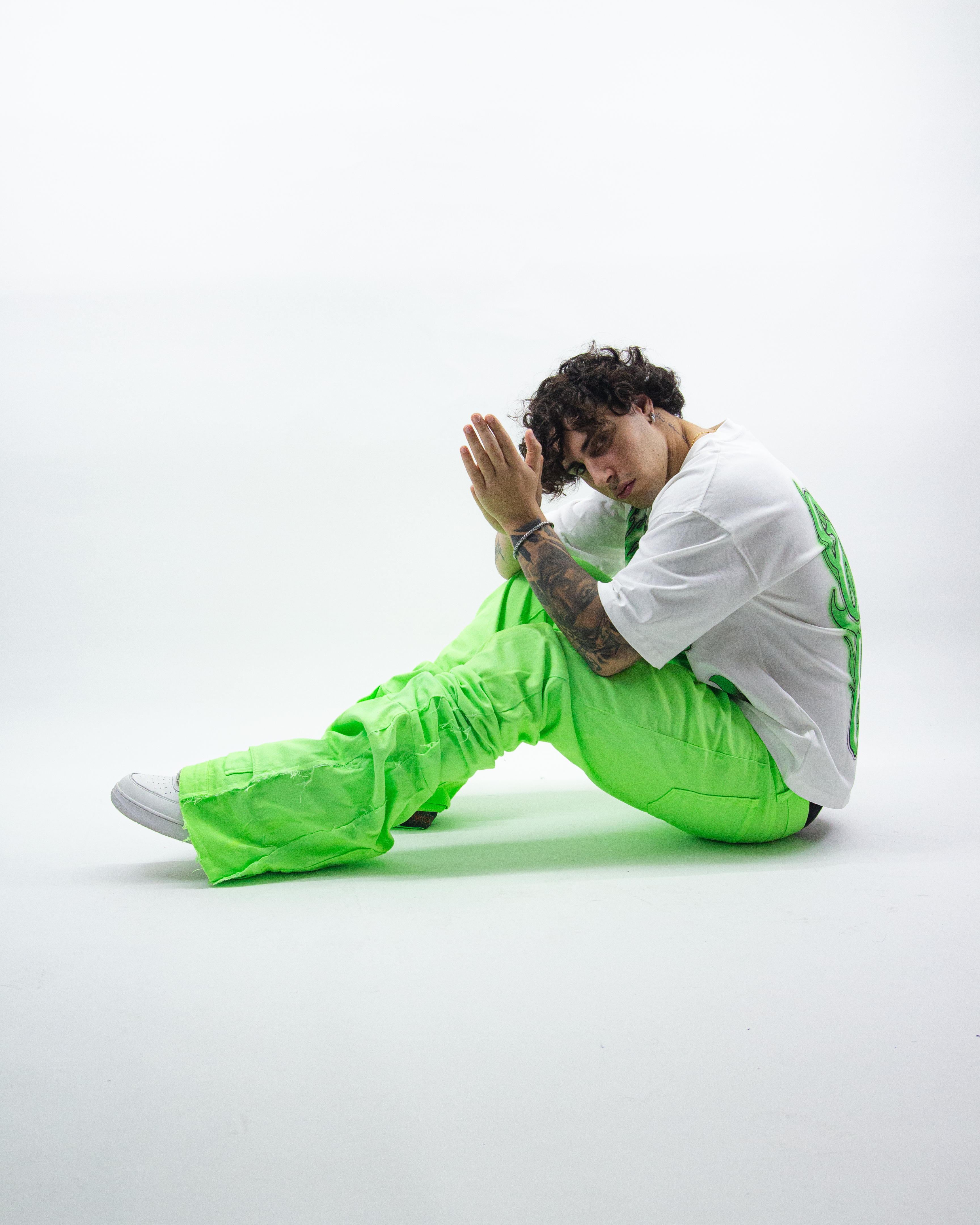 SLIMY GREEN REVERSE DENIM ( ULTRA FLARED EDITION )