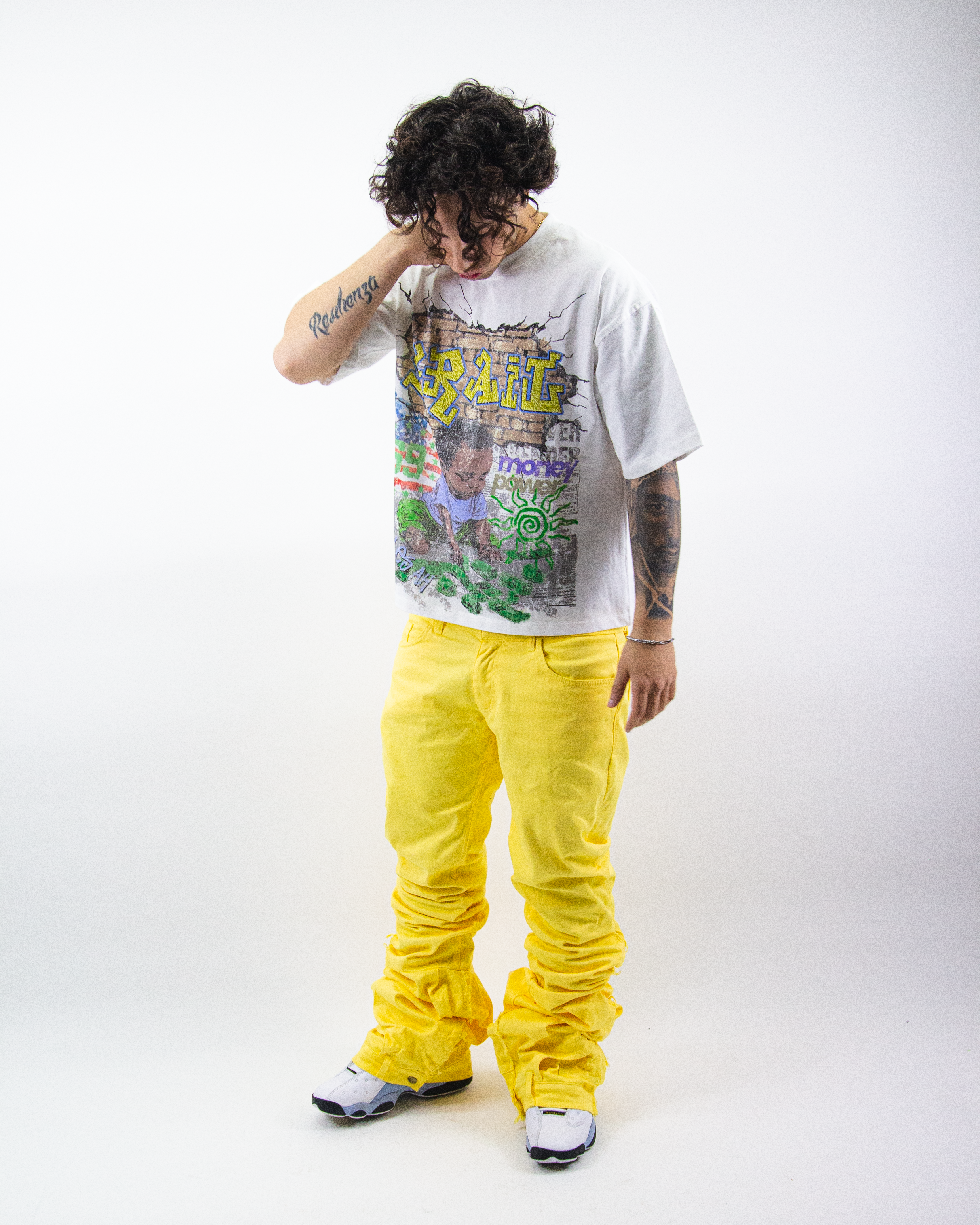 YELLOW STRIKE REVERSE DENIM ( ULTRA FLARED EDITION )
