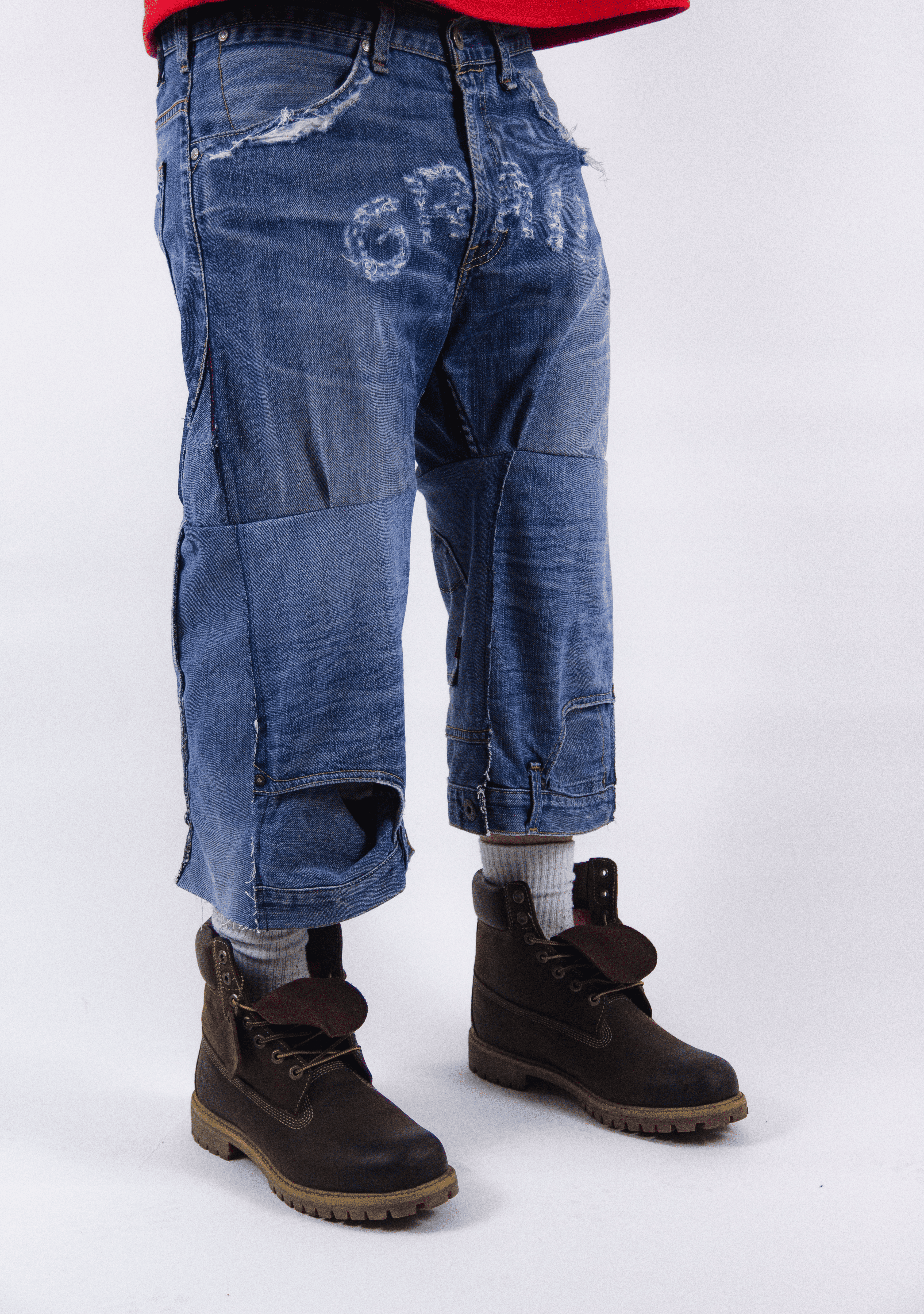 OBSIDIAN BLUE REVERESE JORTS