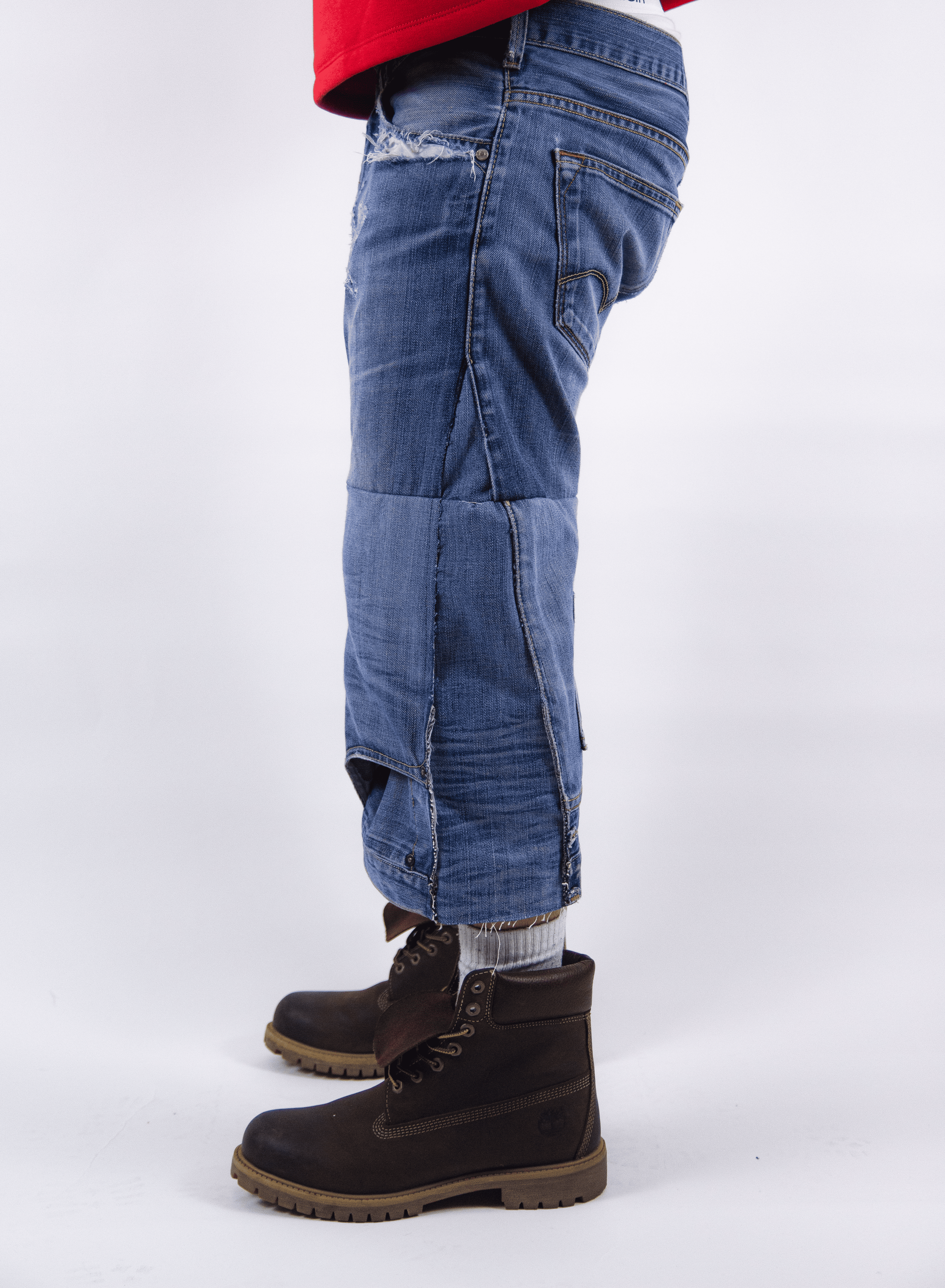 OBSIDIAN BLUE REVERESE JORTS