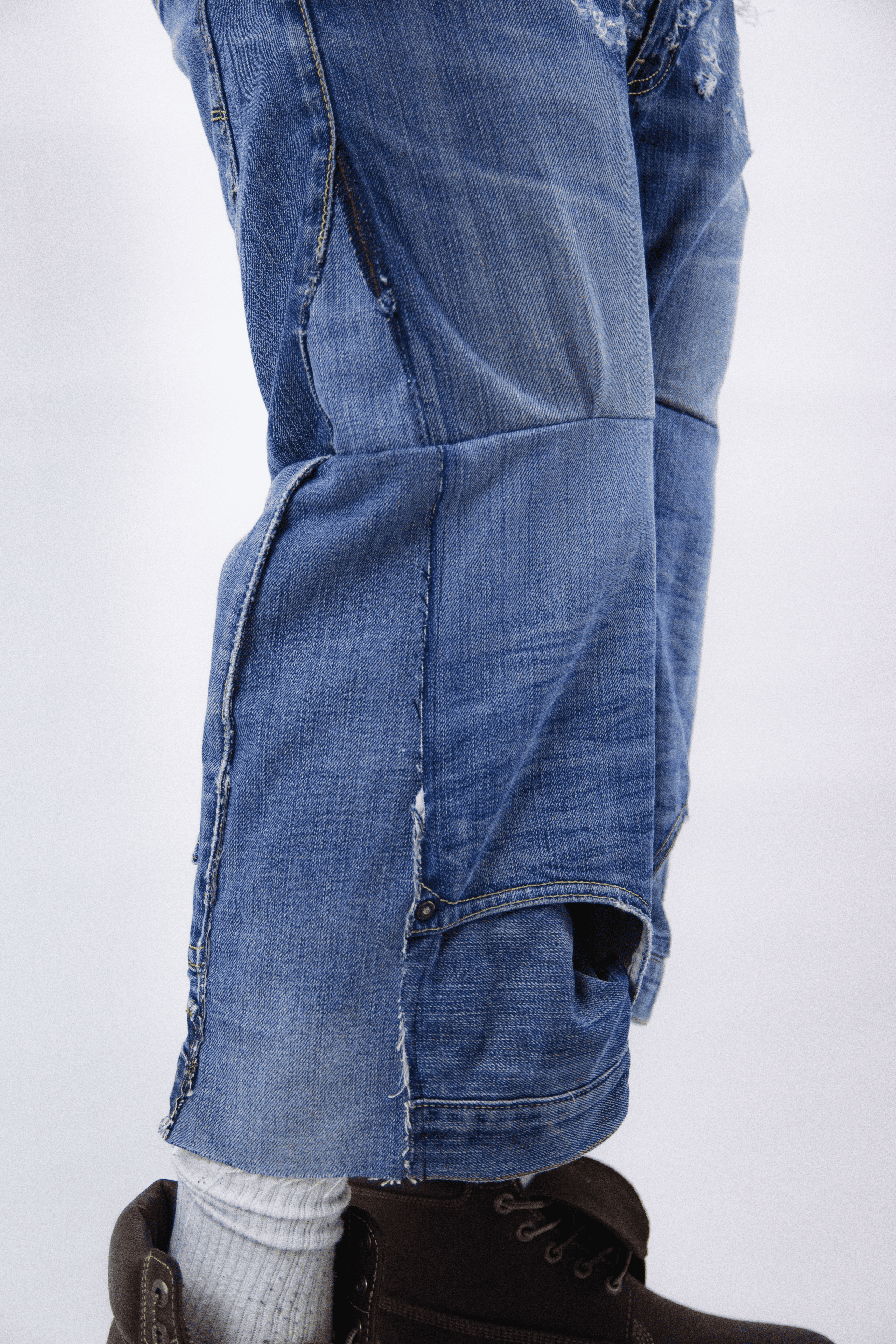 OBSIDIAN BLUE REVERESE JORTS