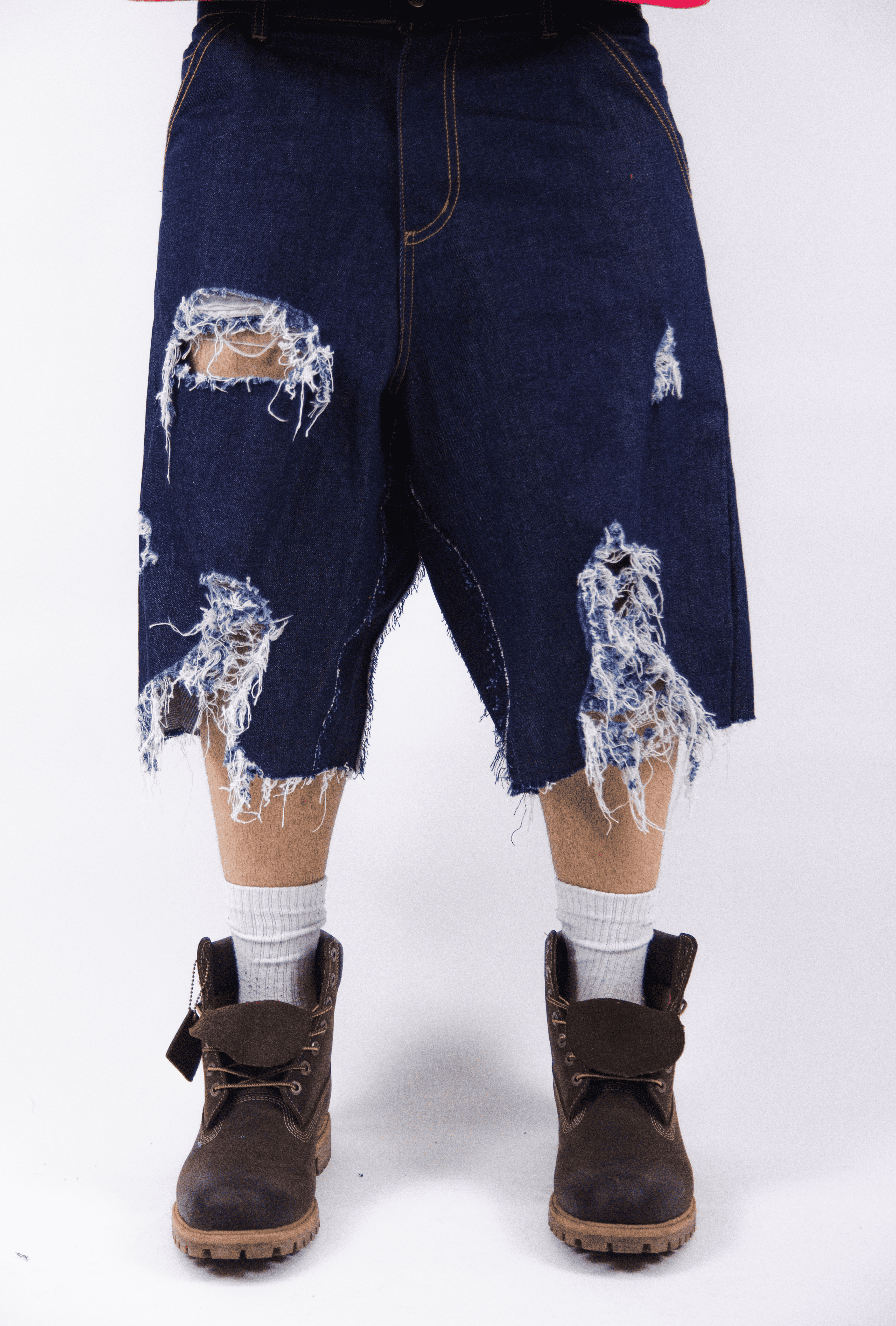 RAW DENIM JORTS