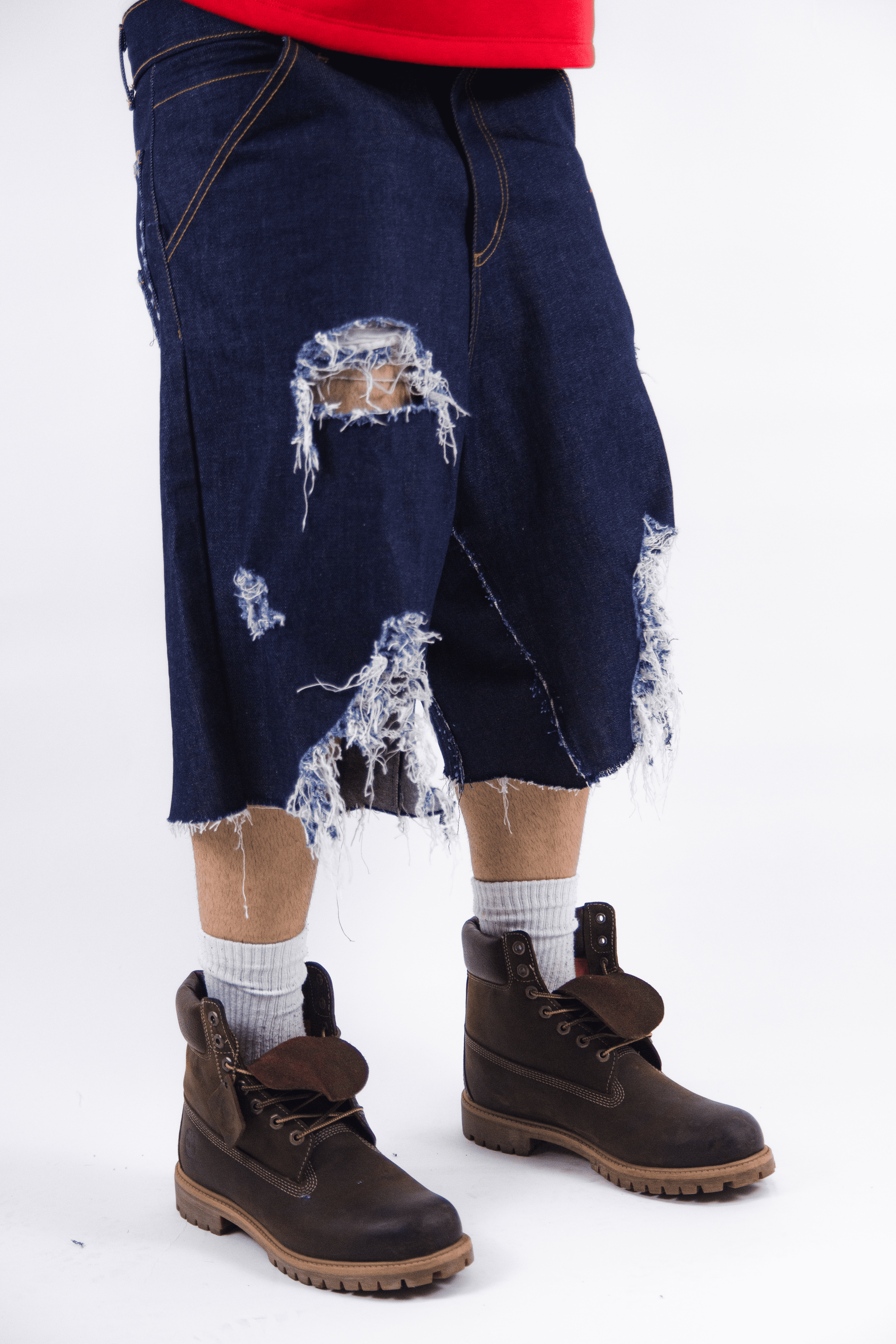 RAW DENIM JORTS