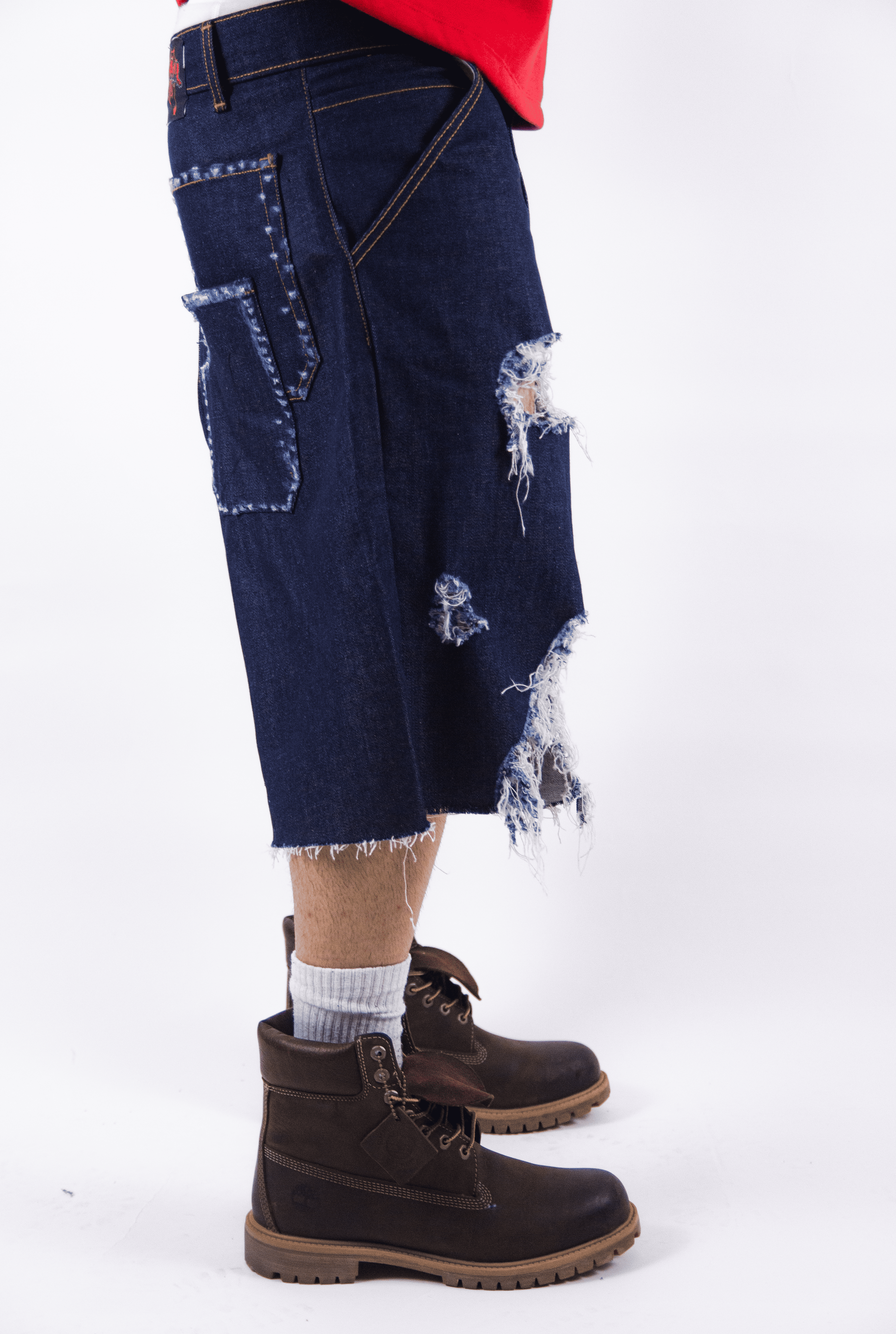 RAW DENIM JORTS