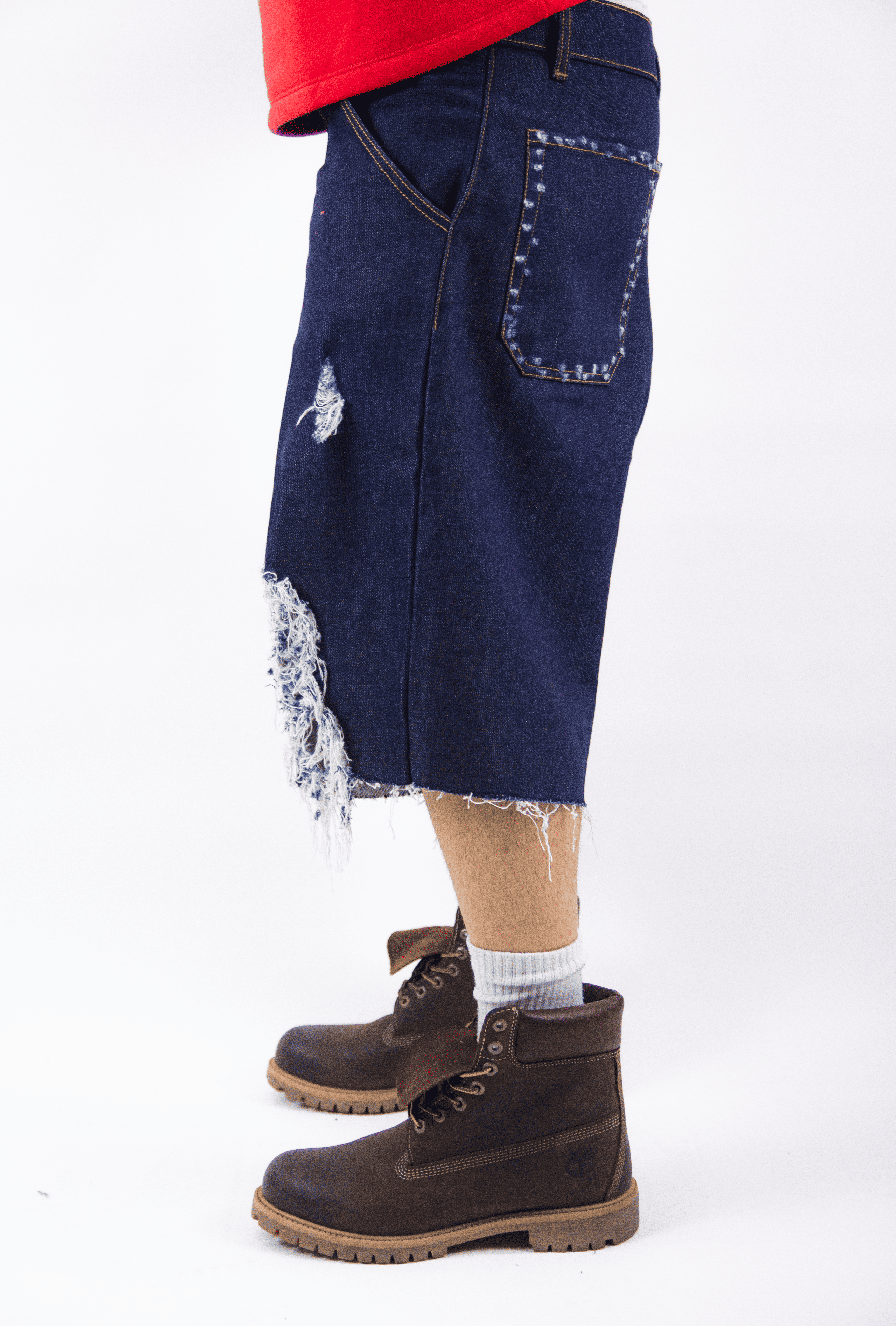 RAW DENIM JORTS