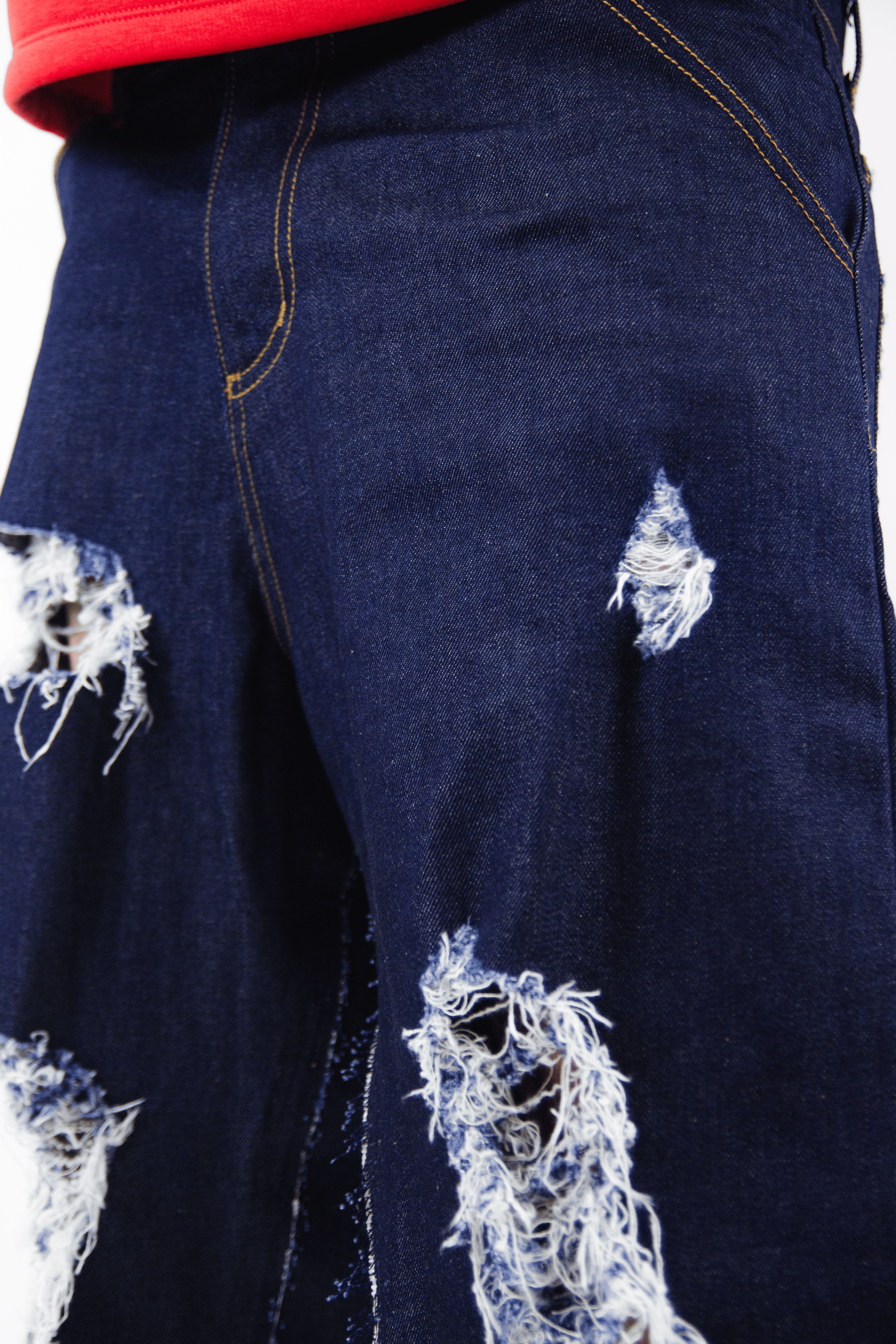 RAW DENIM JORTS