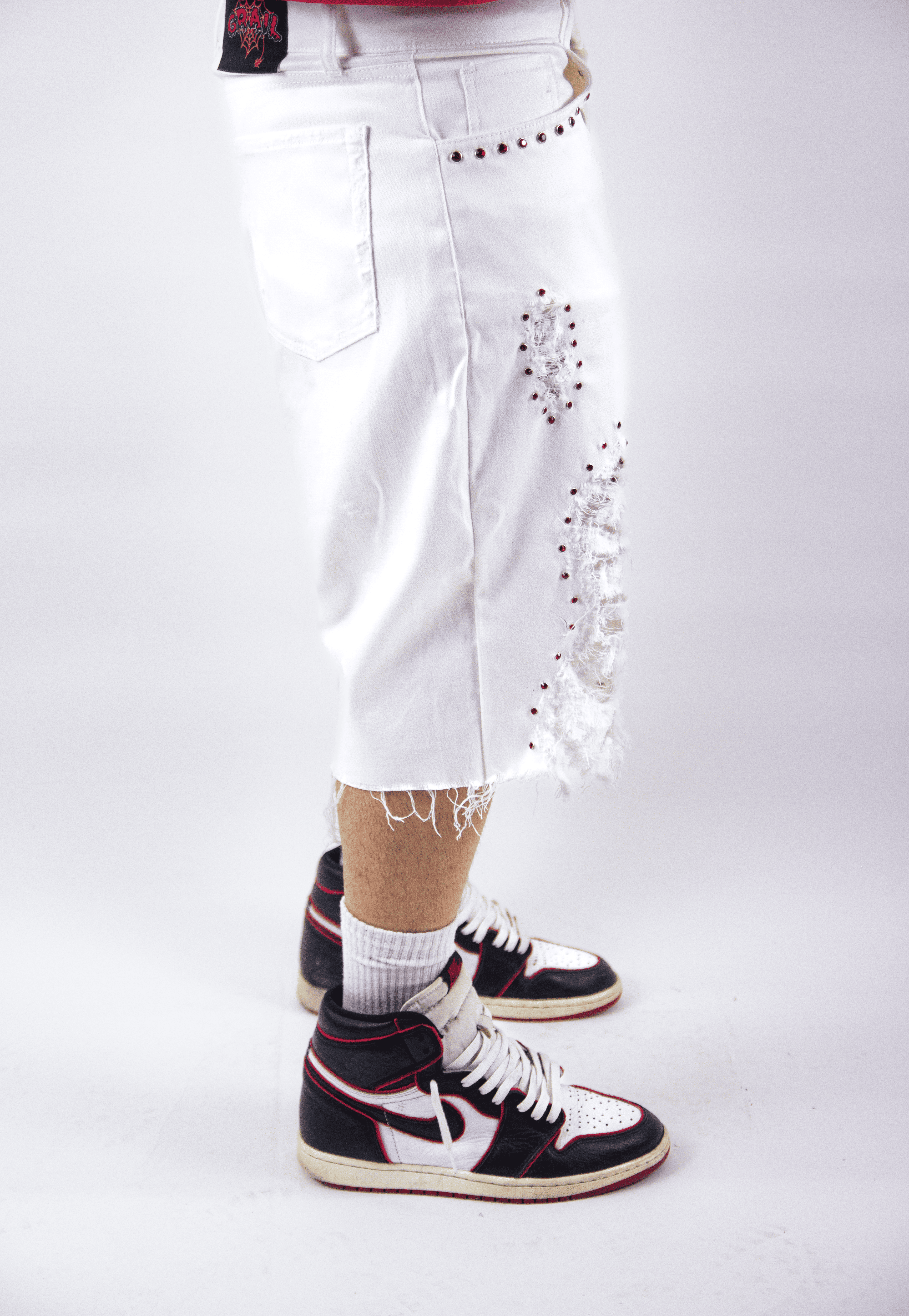WHITE RED RUBY JORTS