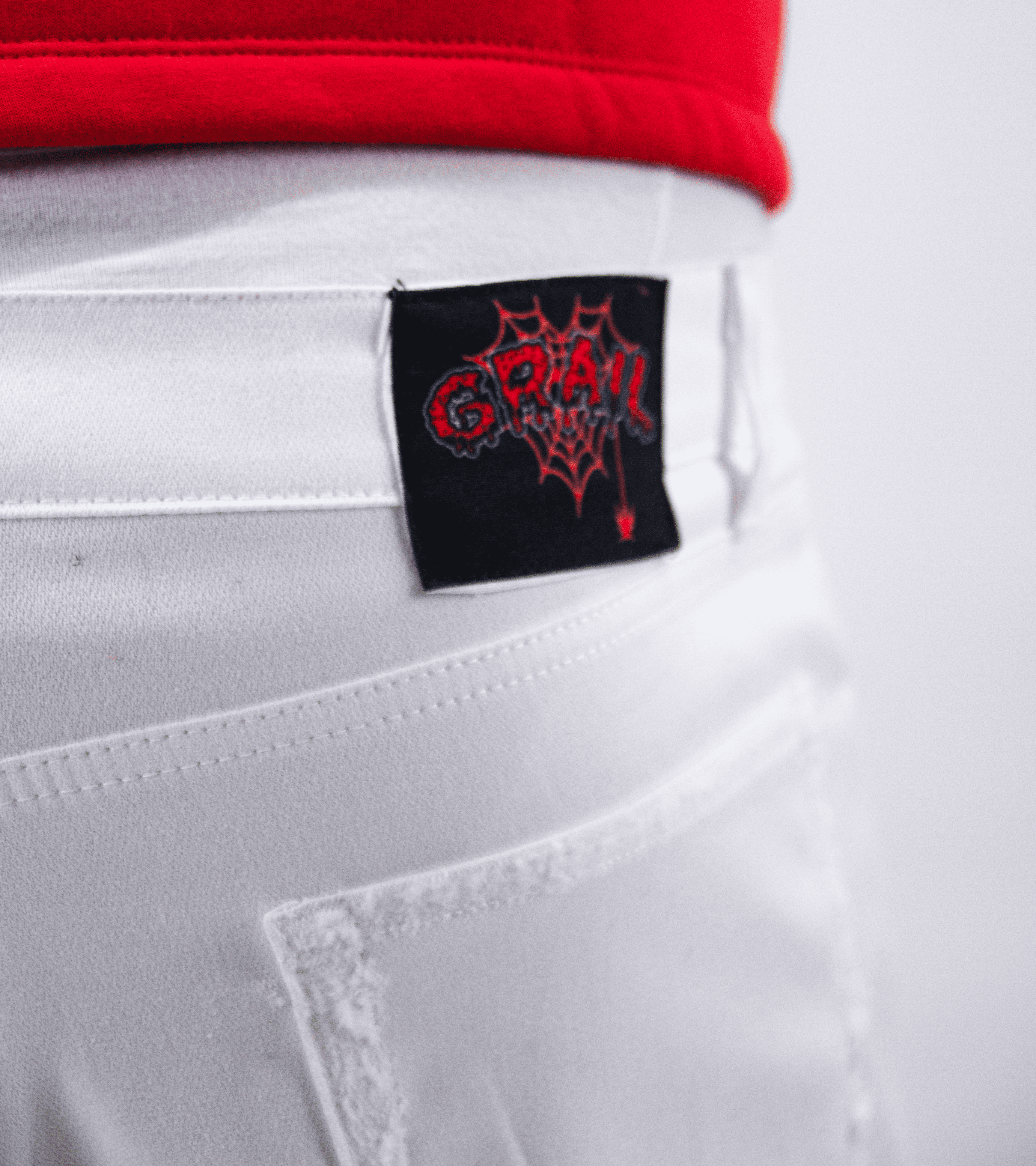 WHITE RED RUBY JORTS