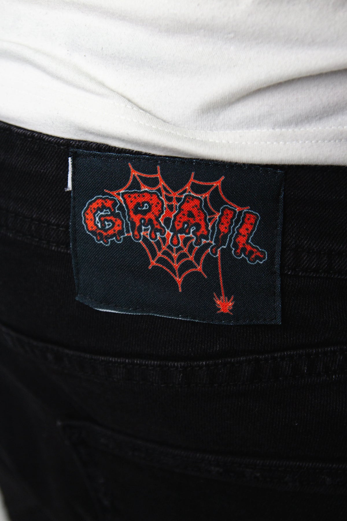 OBSIDIAN BLACK SHINE SKINNY REVERSE DENIM