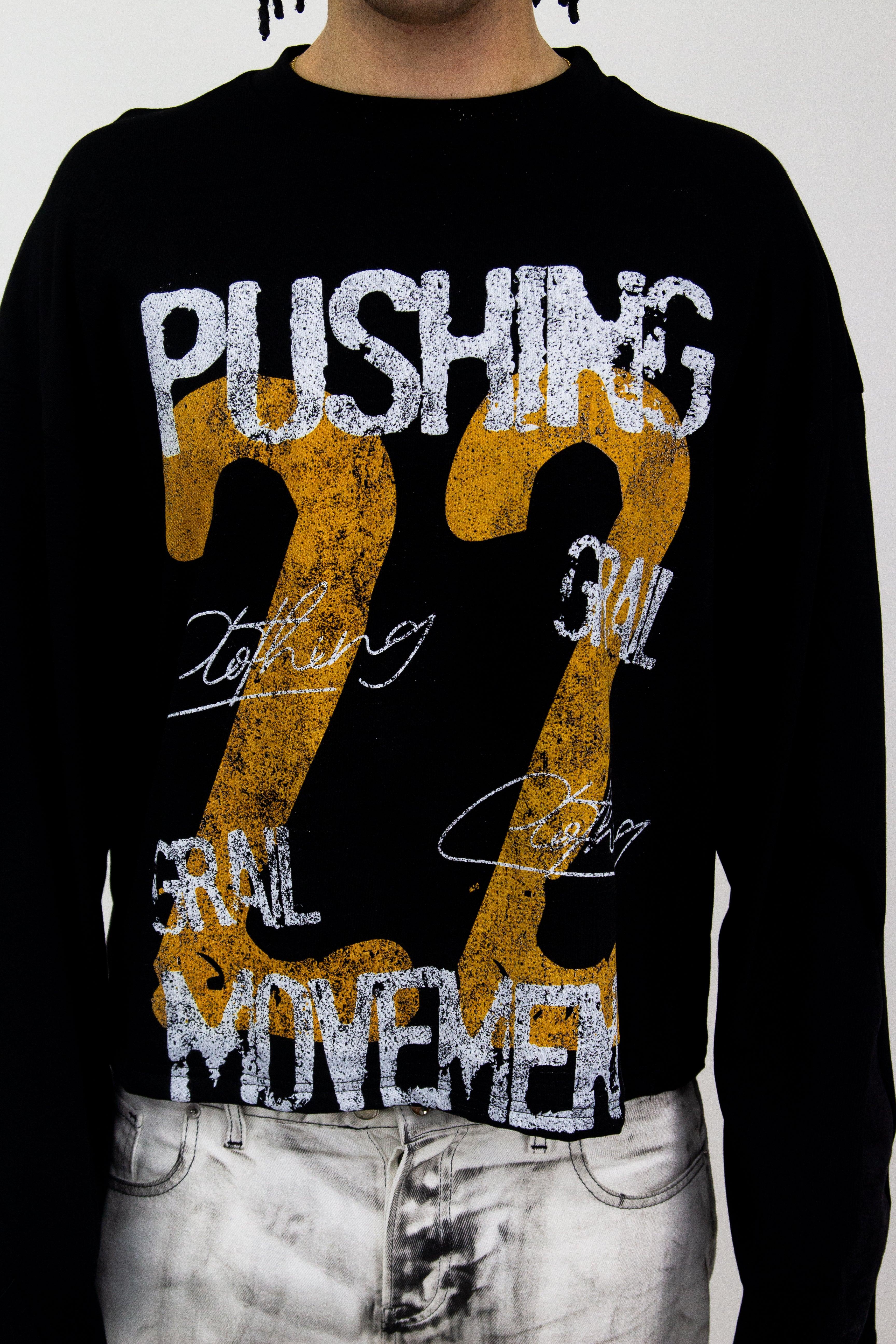 PUSHING MOVEMENT GRAPHIC FLARED LONGSLEEVE