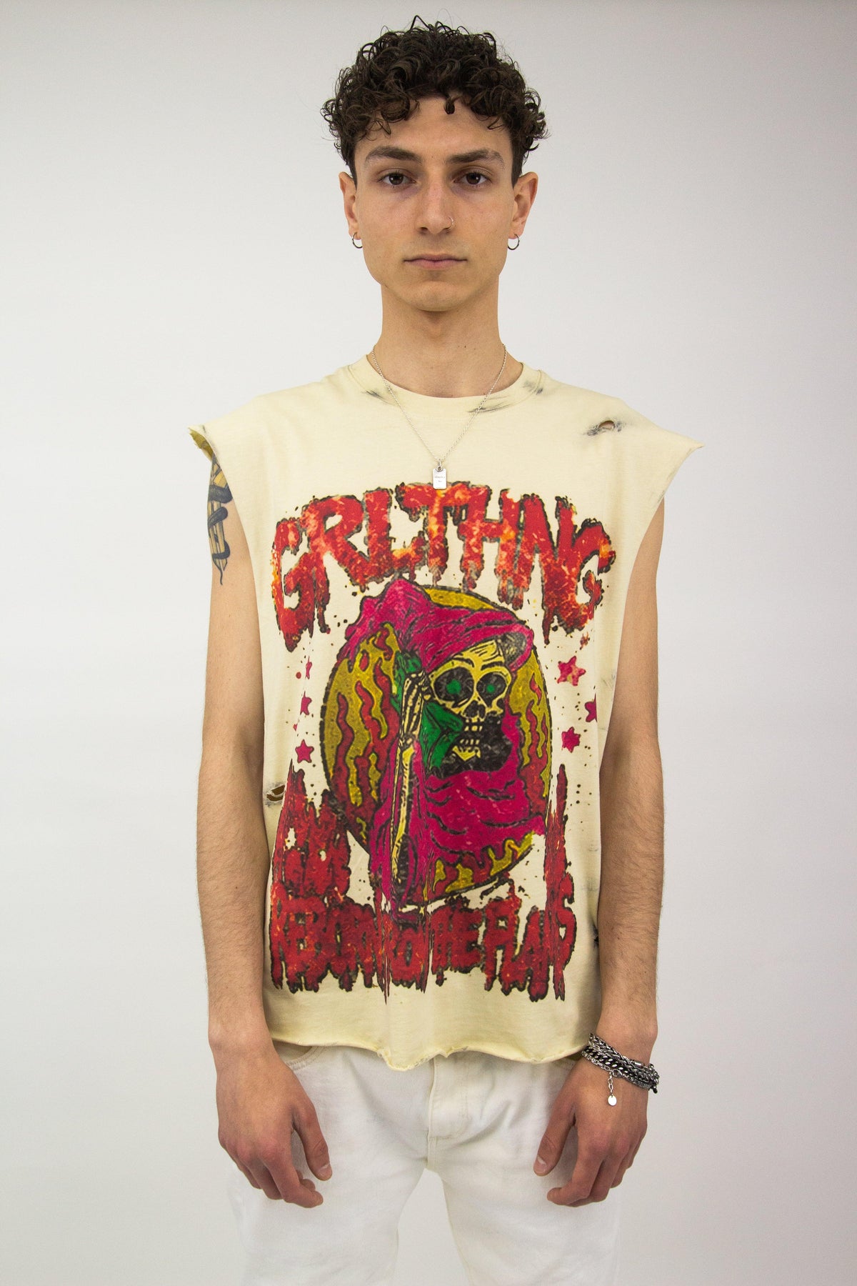 GRAIL BURNED SKULL RIPPED TANK