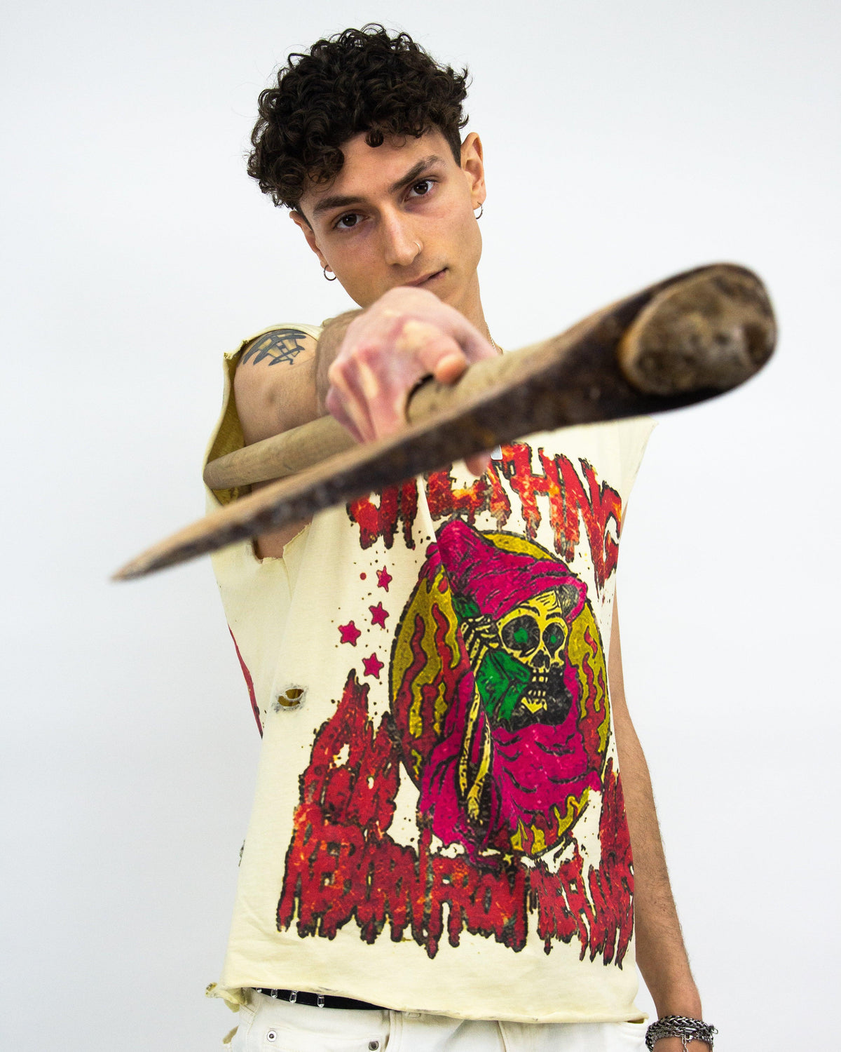 GRAIL BURNED SKULL RIPPED TANK