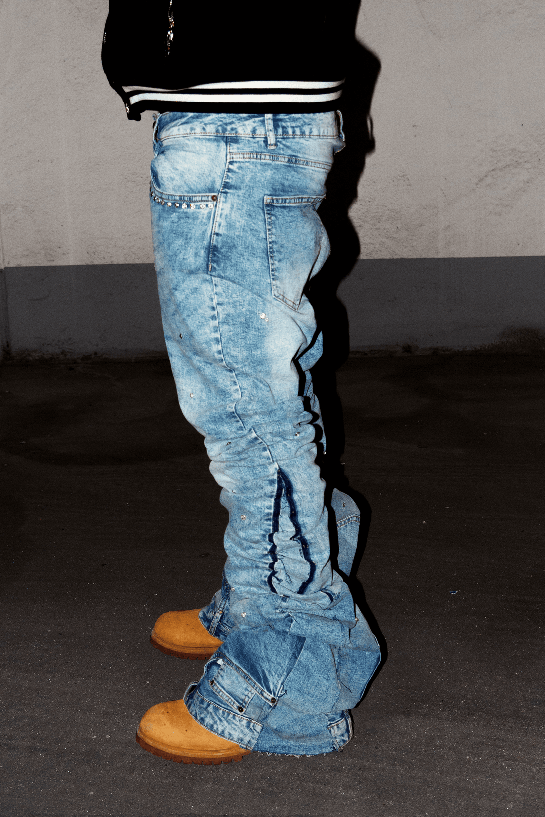 ACQUA MARINE SHINE REVERSE DENIM ( ULTRA FLARED EDITION )