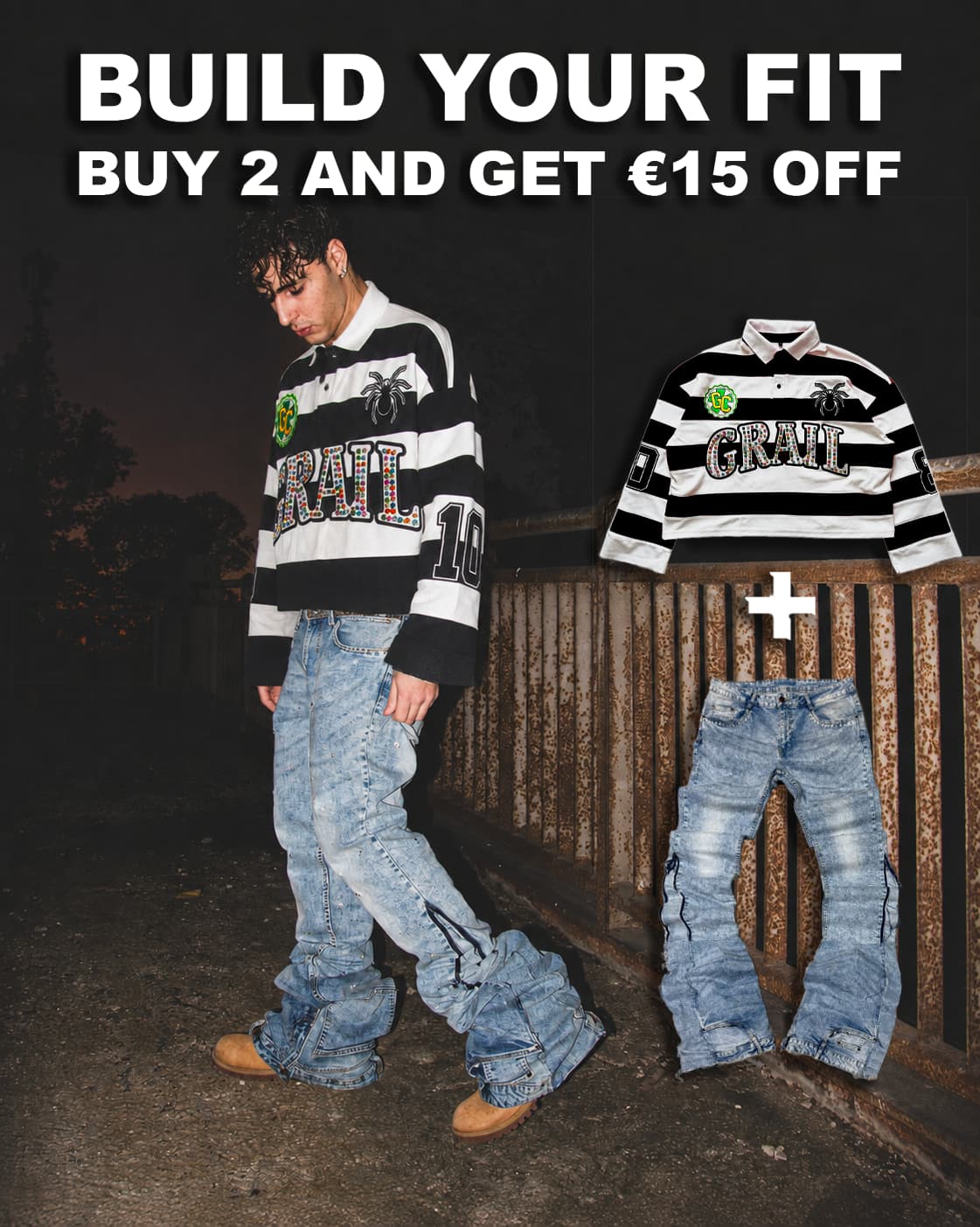 BUILD YOUR FIT - FLARED POLO + ULTRA FLARED REVERSE DENIM