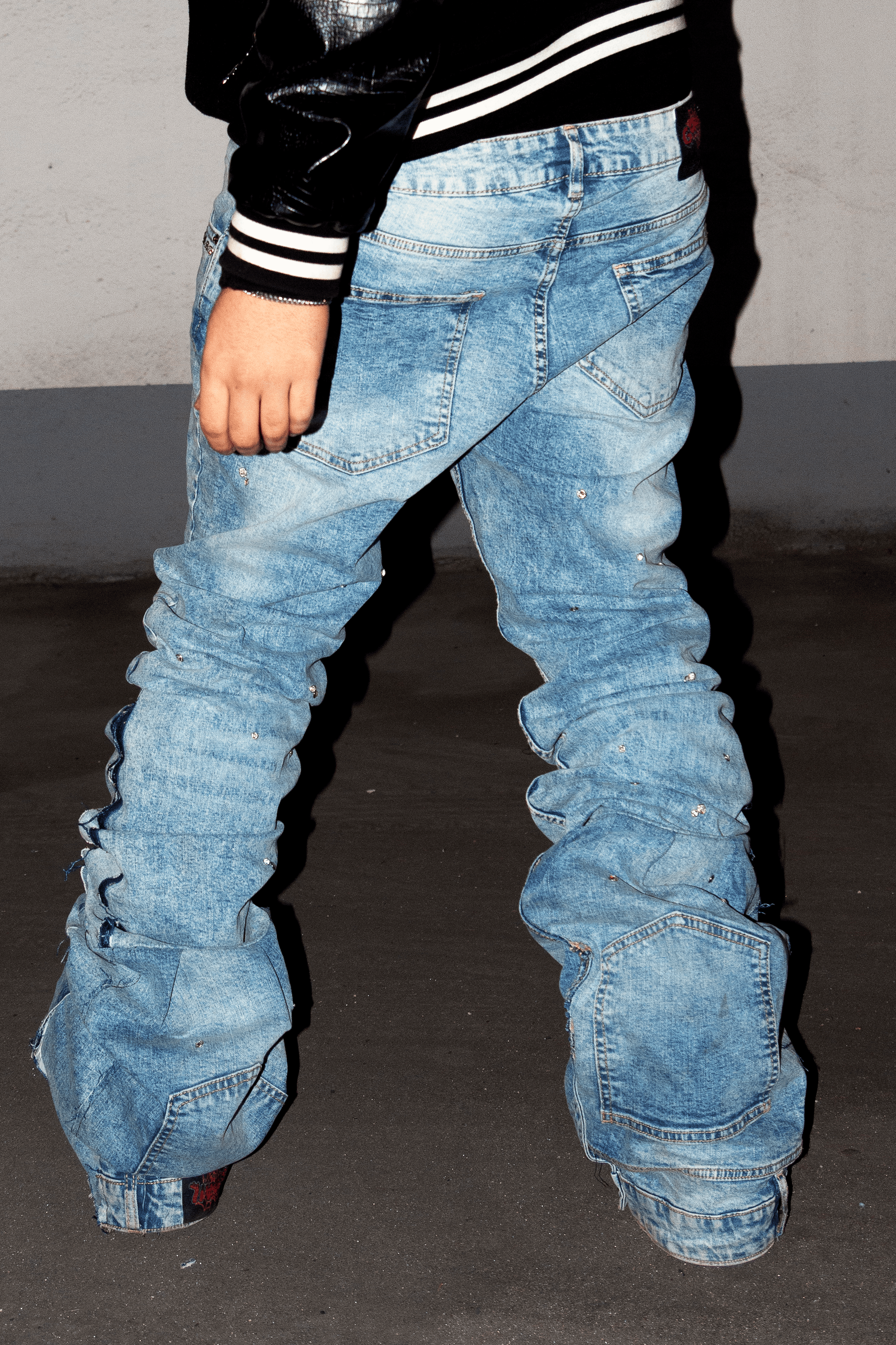 ACQUA MARINE SHINE REVERSE DENIM ( ULTRA FLARED EDITION )