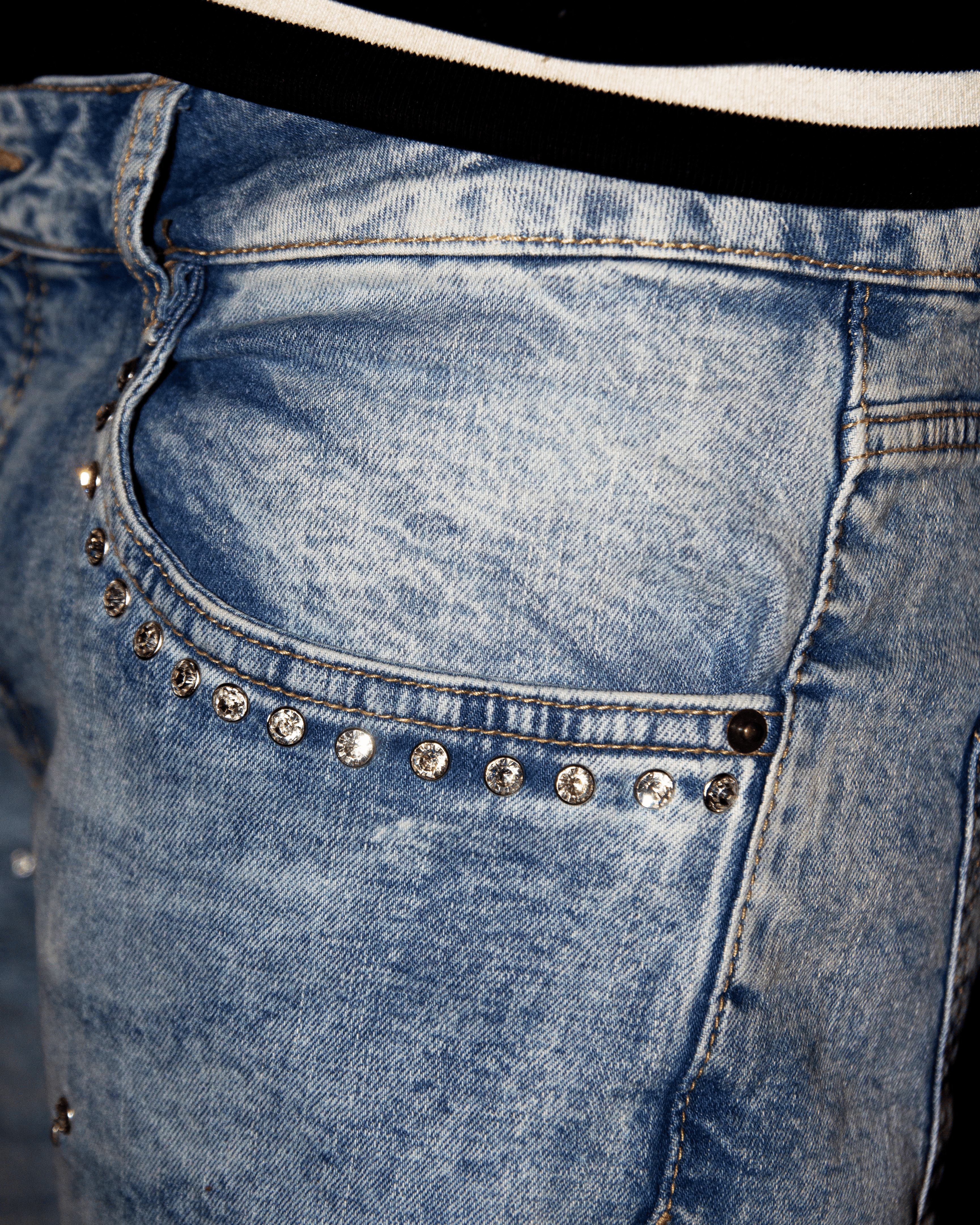 ACQUA MARINE SHINE REVERSE DENIM ( ULTRA FLARED EDITION )
