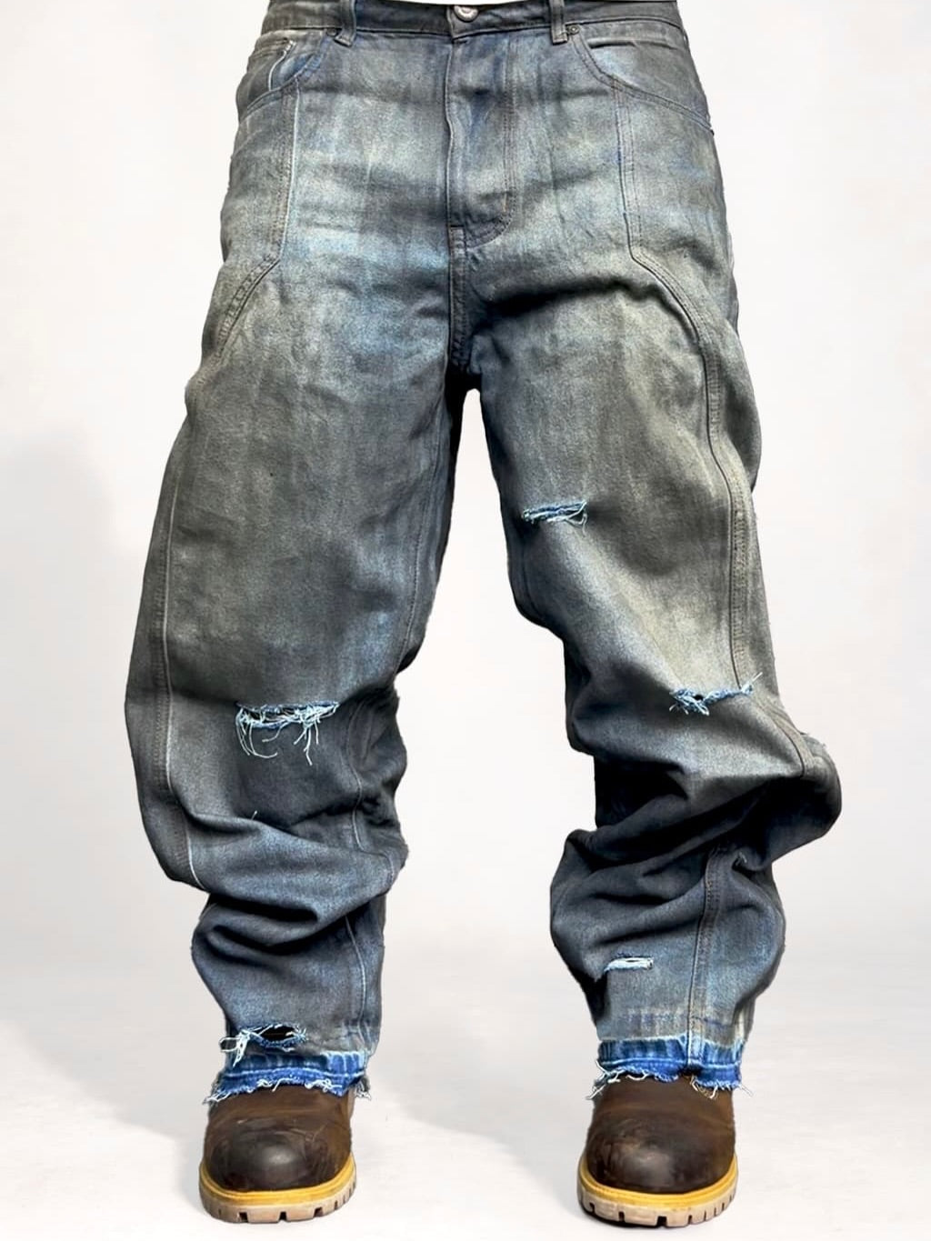 BUILD YOUR FIT - BAGGY DENIM + FLANNEL SHIRT