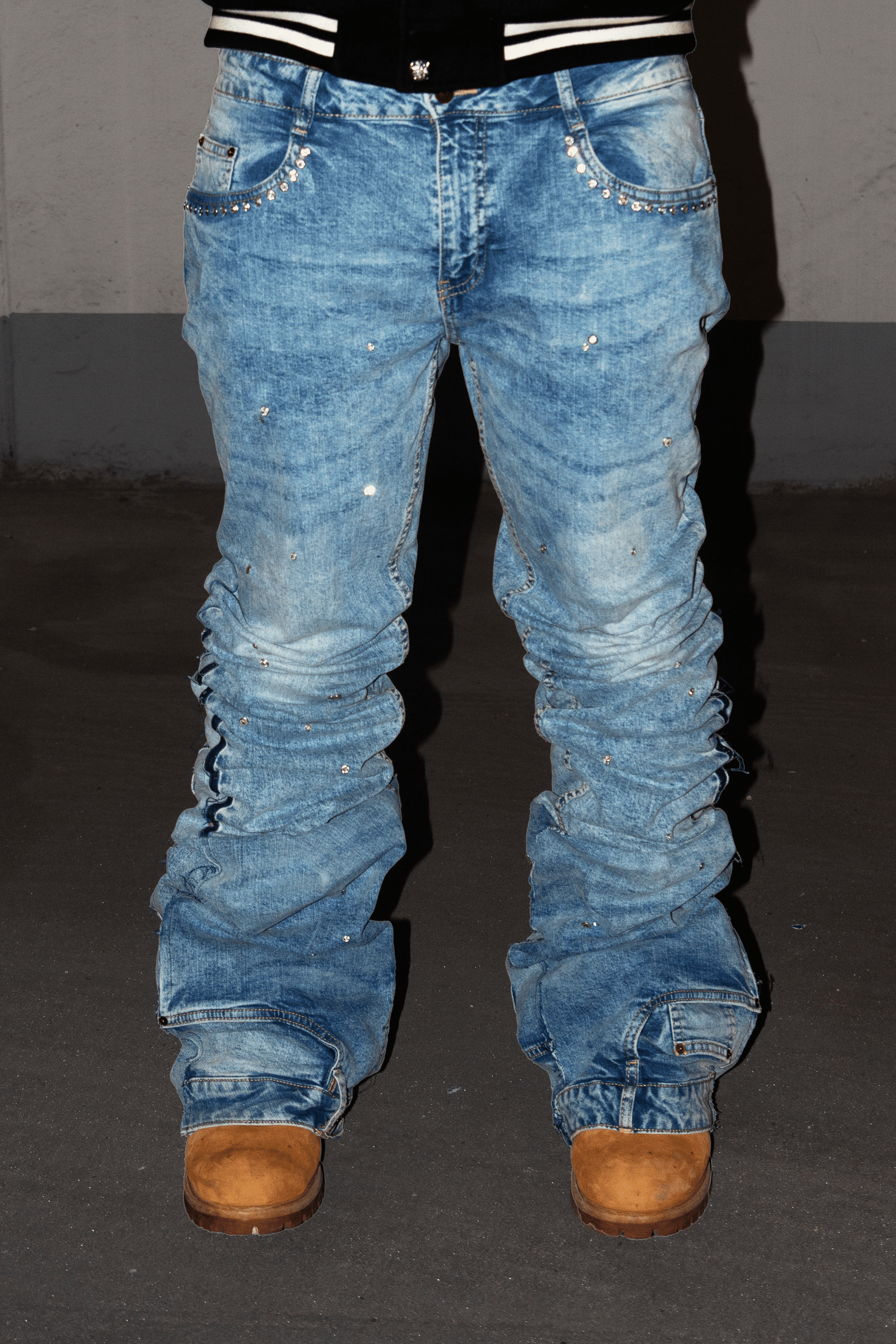 ACQUA MARINE SHINE REVERSE DENIM ( ULTRA FLARED EDITION )