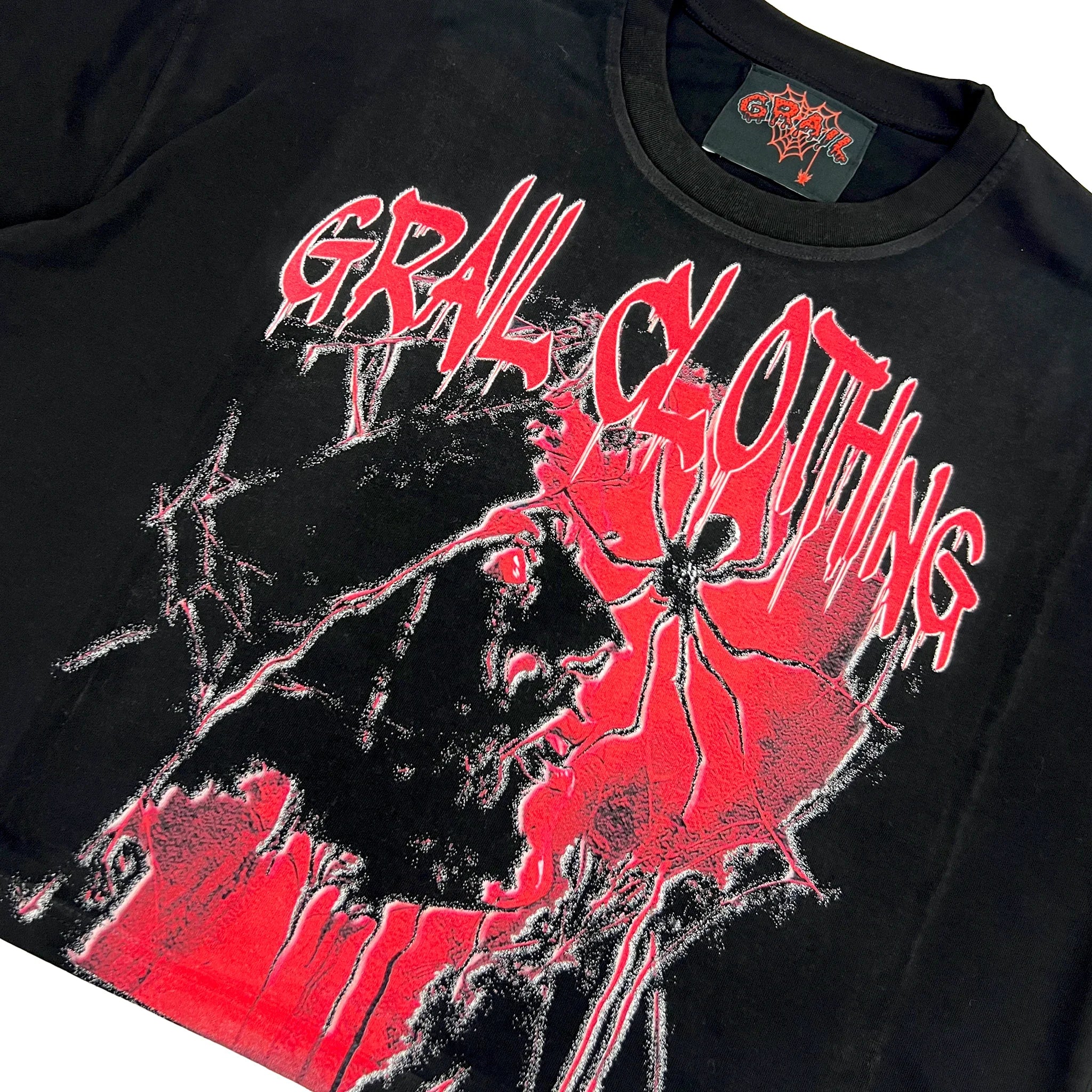 BLOODY SPIDER BOXY CROPPED TEE