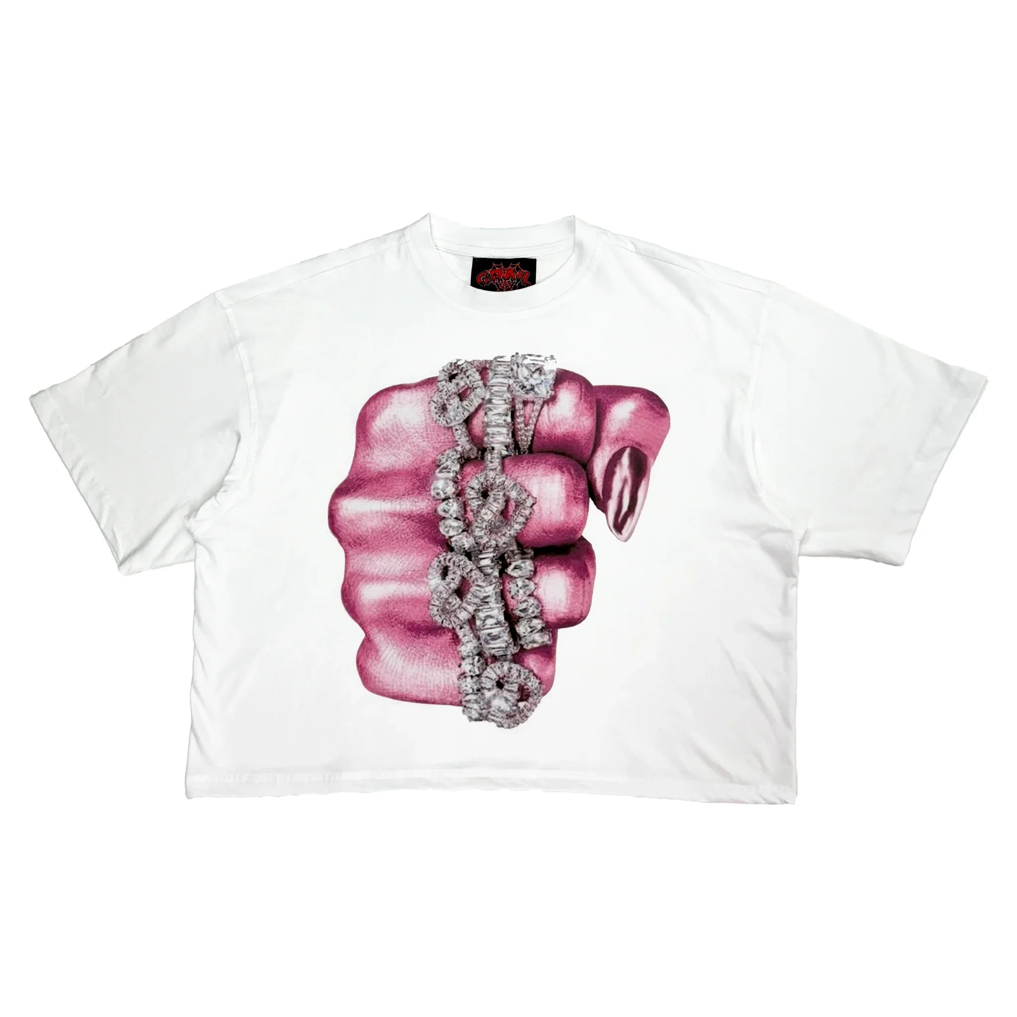 HAND PINK BOXY TEE