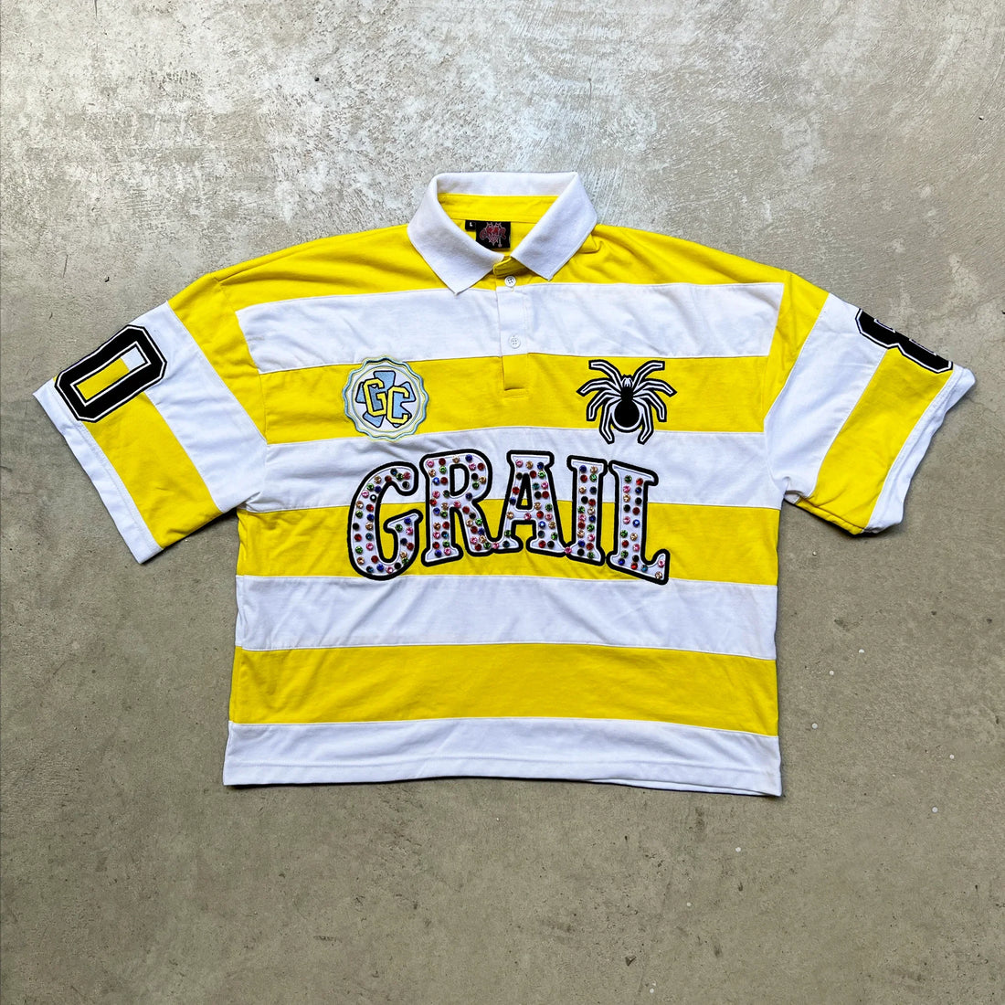 EMBROIDERY GEMS BOXY POLO ( YELLOW EDITION )