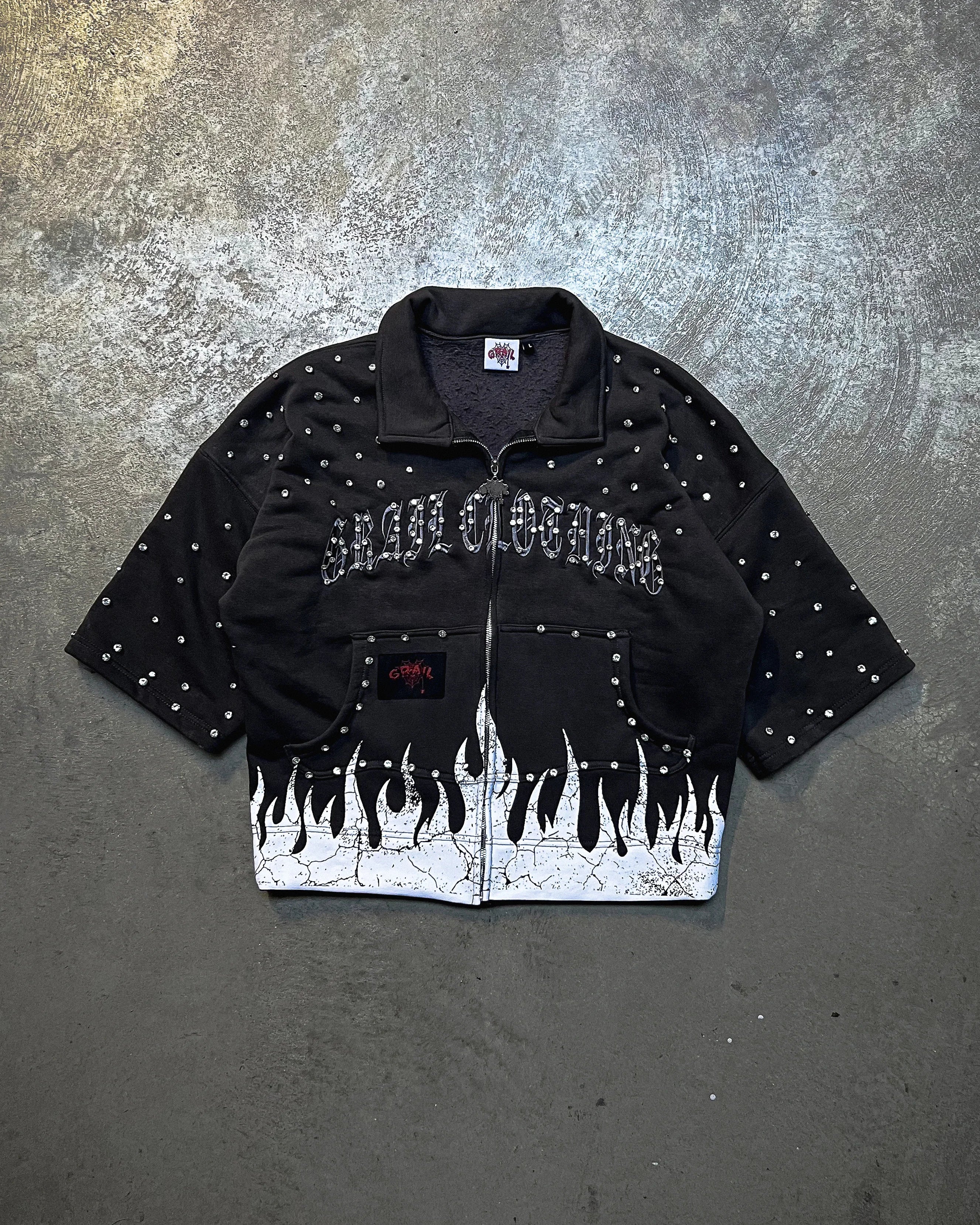 SHINE FLAME ZIP SHIRT ( GREY EDITION )