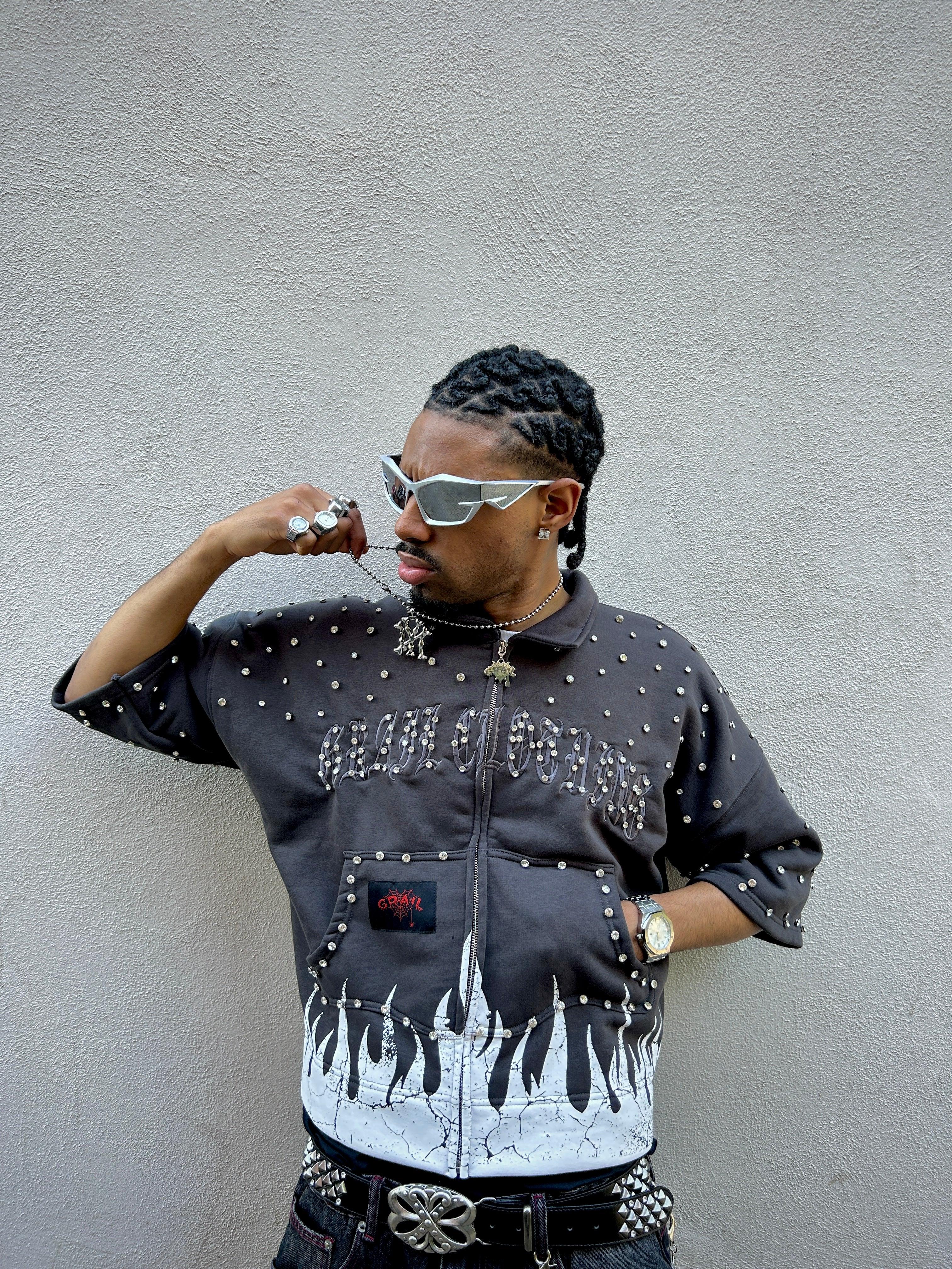 SHINE FLAME ZIP SHIRT ( GREY EDITION )
