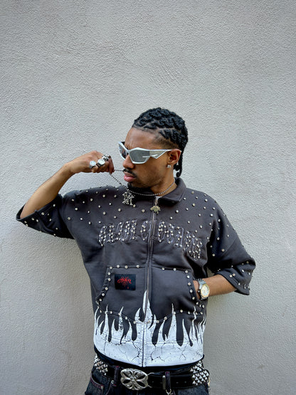 SHINE FLAME ZIP SHIRT ( GREY EDITION )
