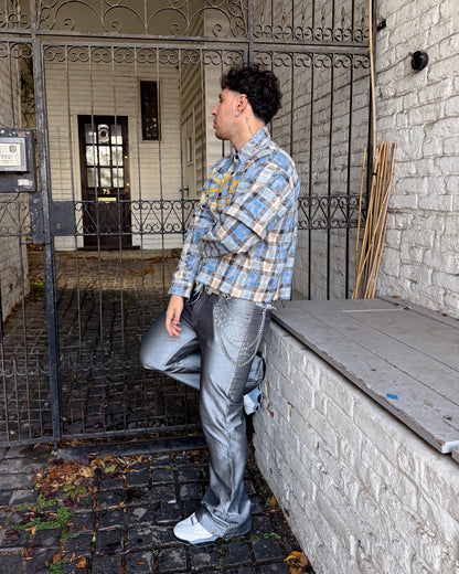 SHINE METAL Y2K FLARED DENIM