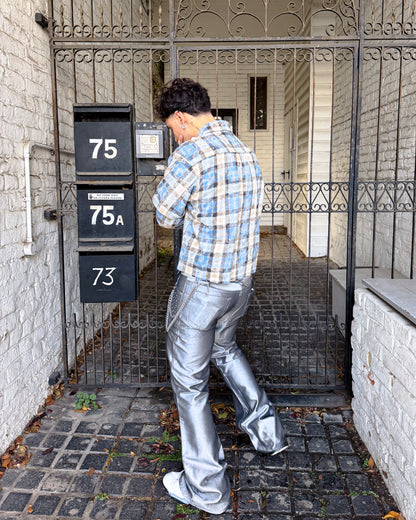 SHINE METAL Y2K FLARED DENIM