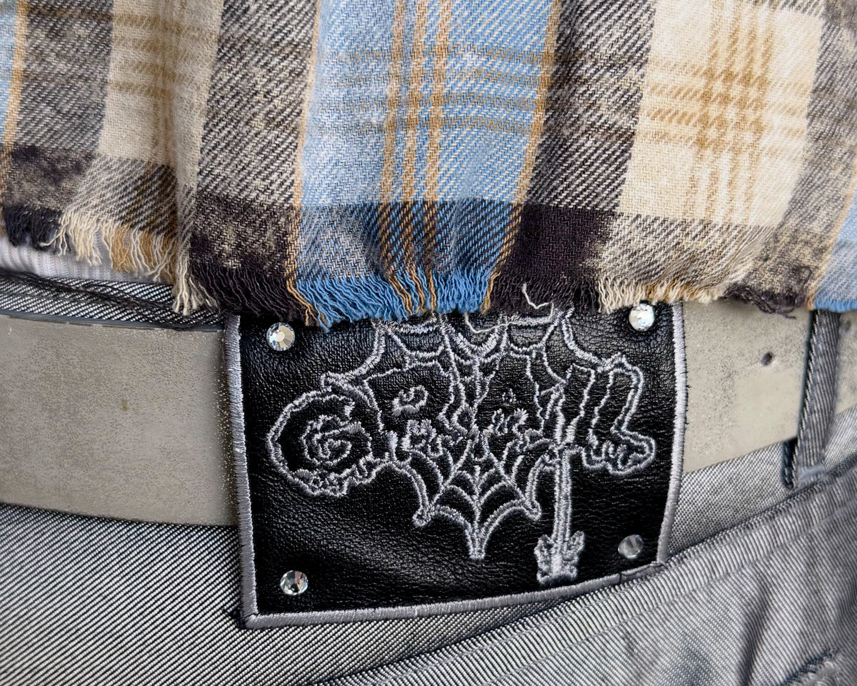 SHINE METAL Y2K FLARED DENIM