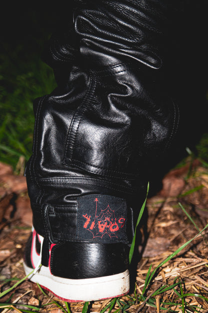OBSIDIAN BLACK REVERSE LEATHER