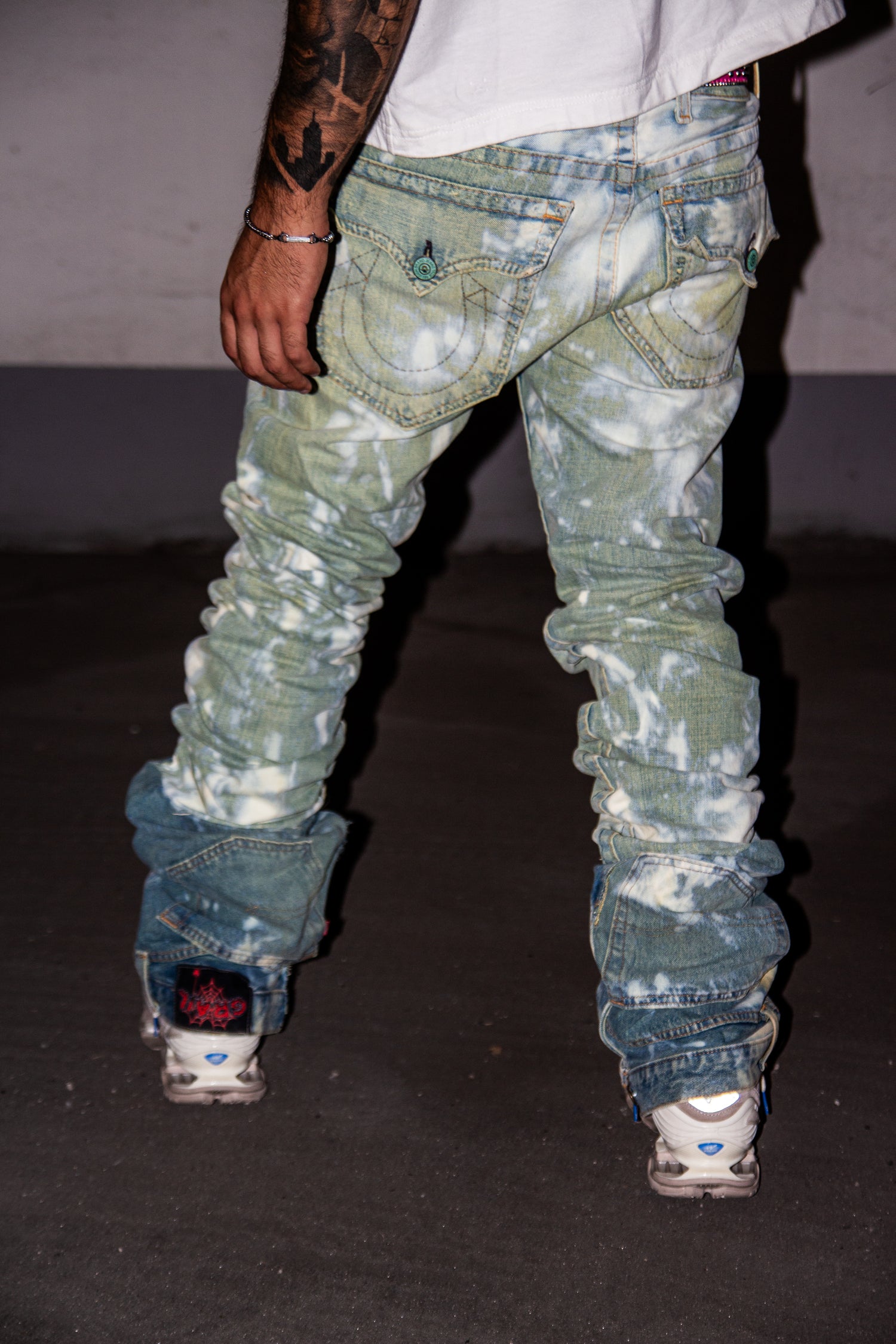 SLIME GREEN REVERSE DENIM